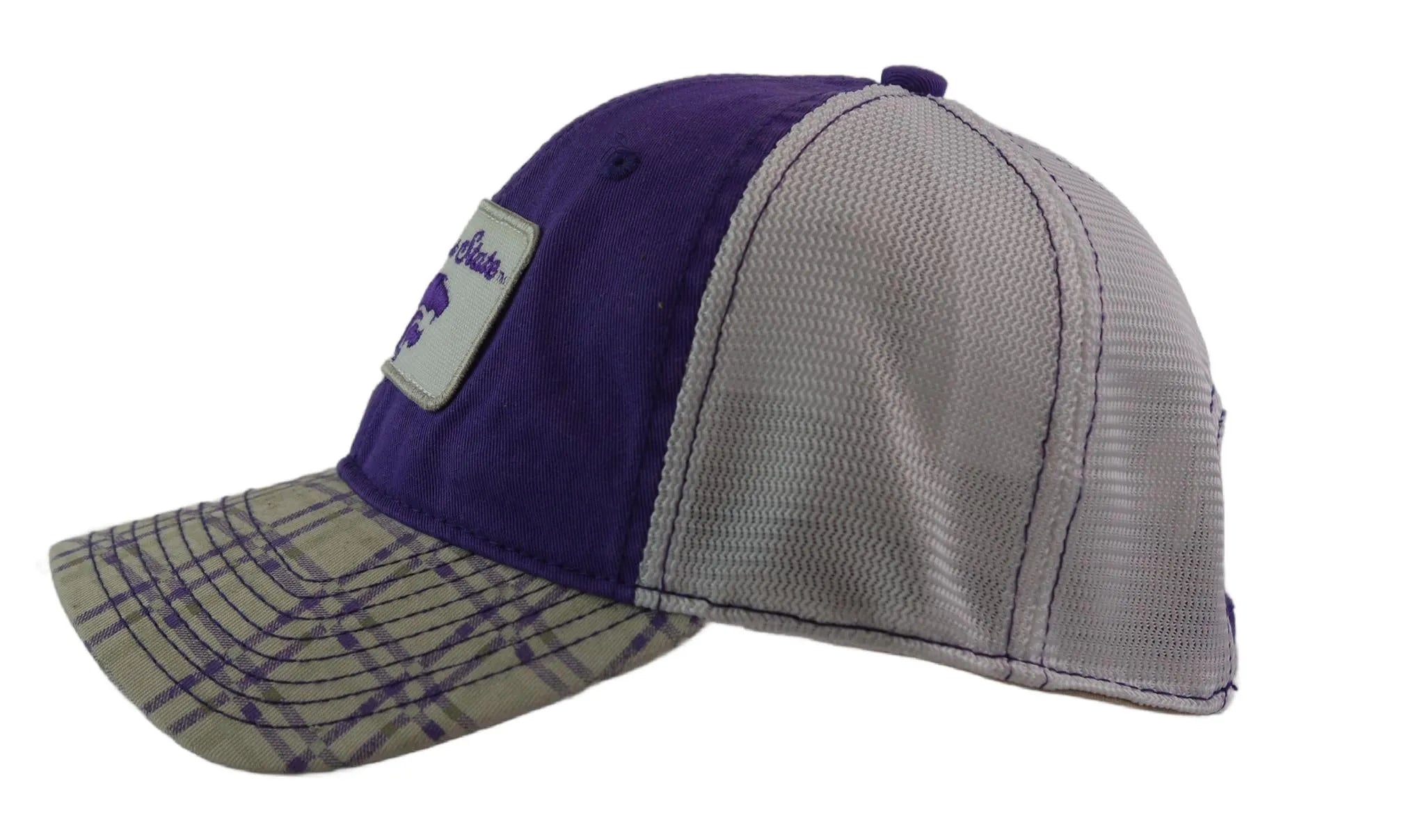 Kansas State Wildcats NCAA Plaid Bill Adjustable Hat by Signatures