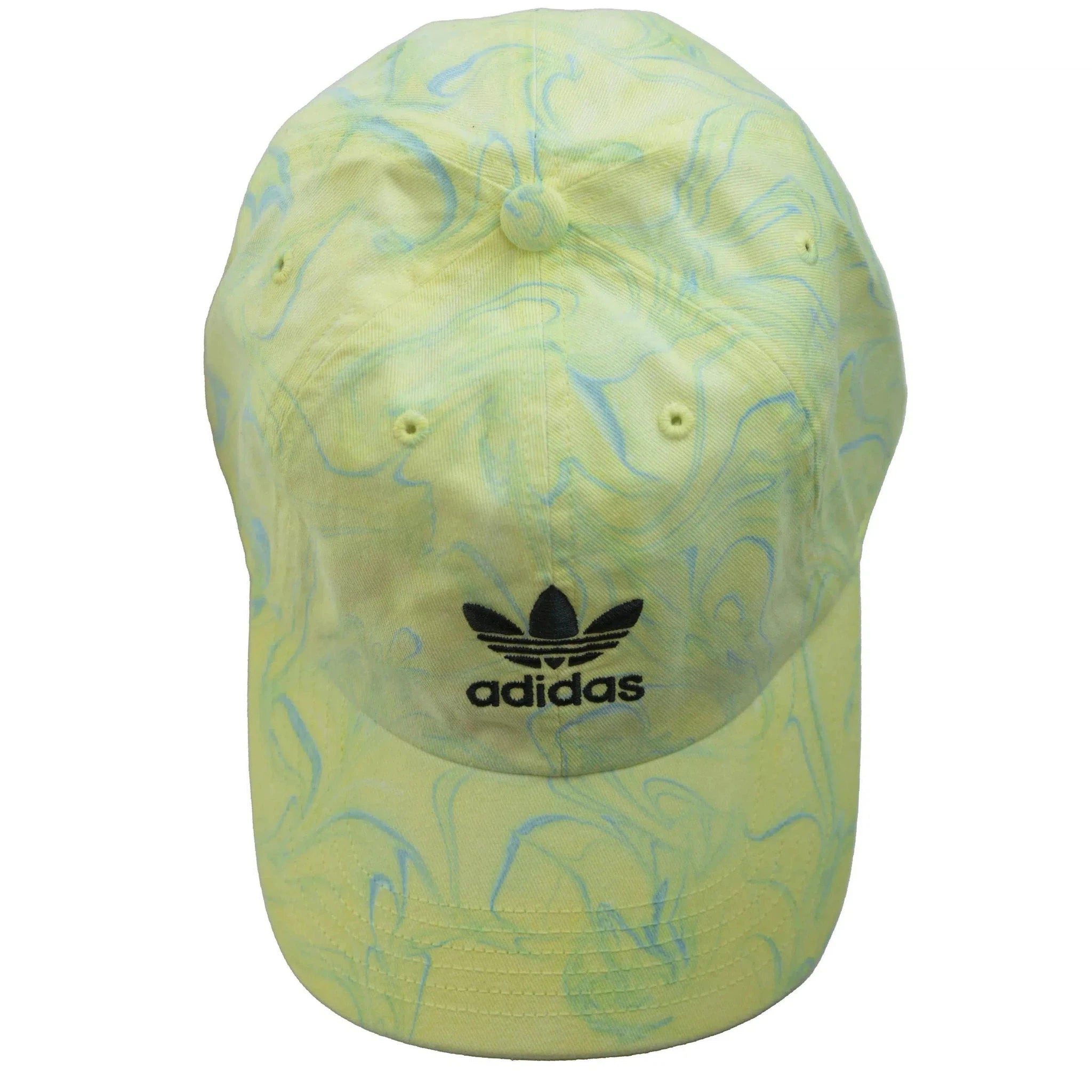 Adidas Relaxed Fit Marble Wash Ambient Sky Trefoil Logo Adjustable Hat, Cap