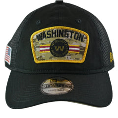 Washington Football Team (Commanders) New Era 920 Salute To Service Black Mesh Back Adjustable Men's Snapback Hat