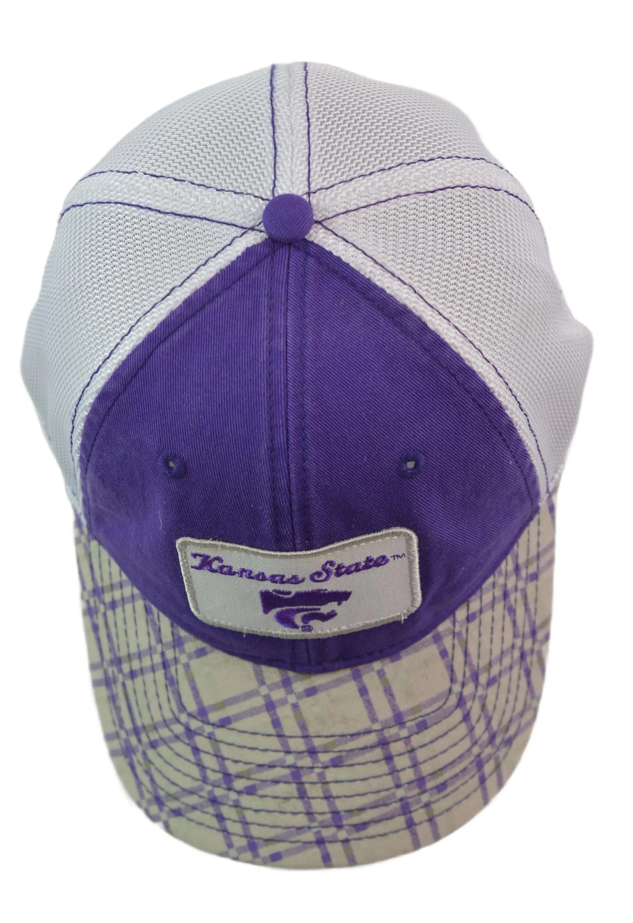 Kansas State Wildcats NCAA Plaid Bill Adjustable Hat by Signatures