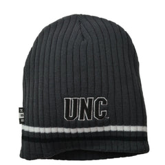 North Carolina Tar Heels BBH NCAA Primary Logo Striped Winter Knit Hat Beanie - Dark Gray