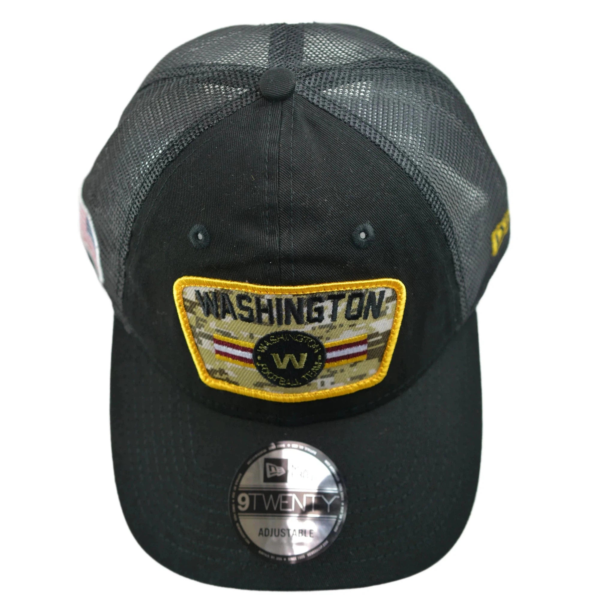 Washington Football Team (Commanders) New Era 920 Salute To Service Black Mesh Back Adjustable Men's Snapback Hat