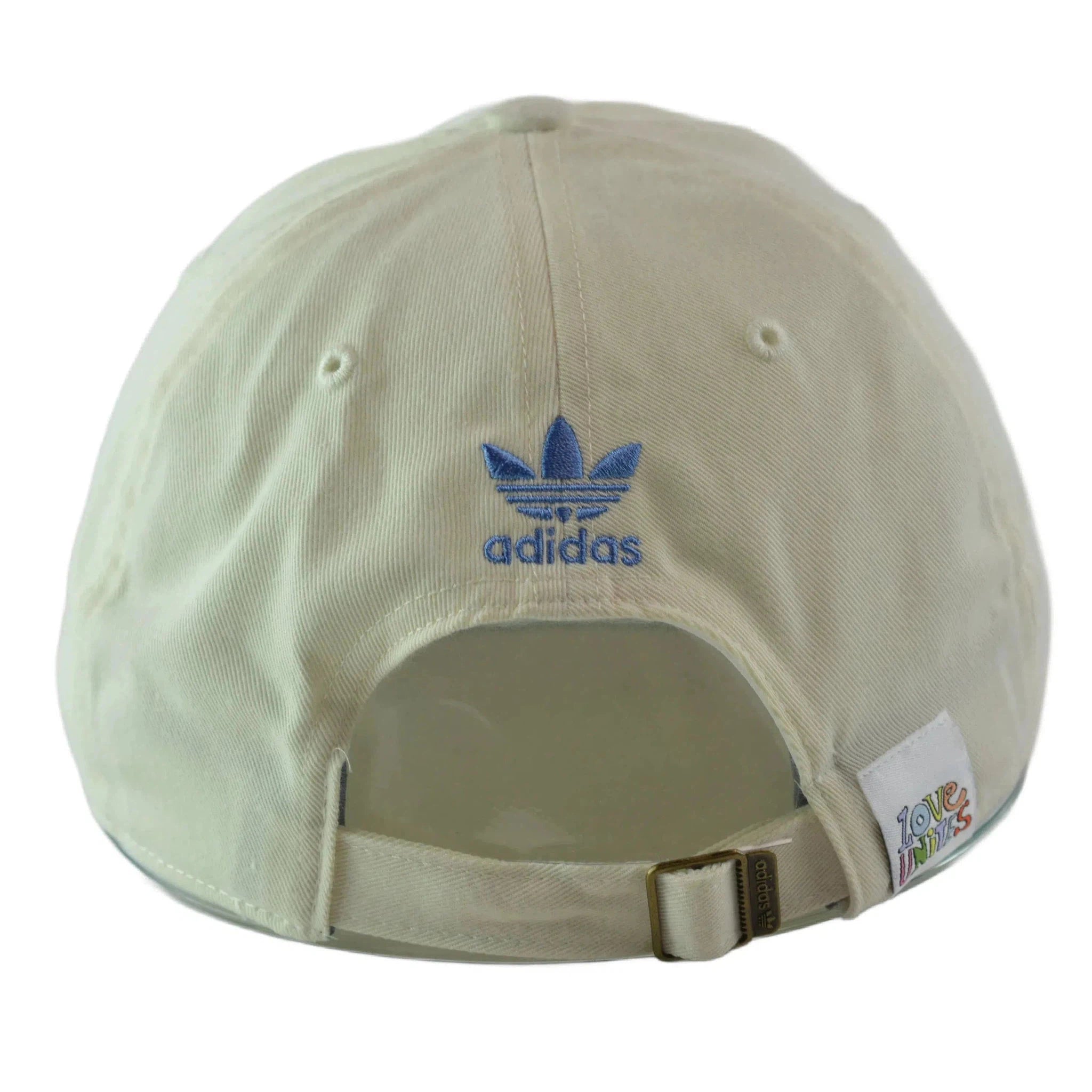 Adidas Originals Love Unites Trefoil Logo Cream Colored Cap Adjustable Hat