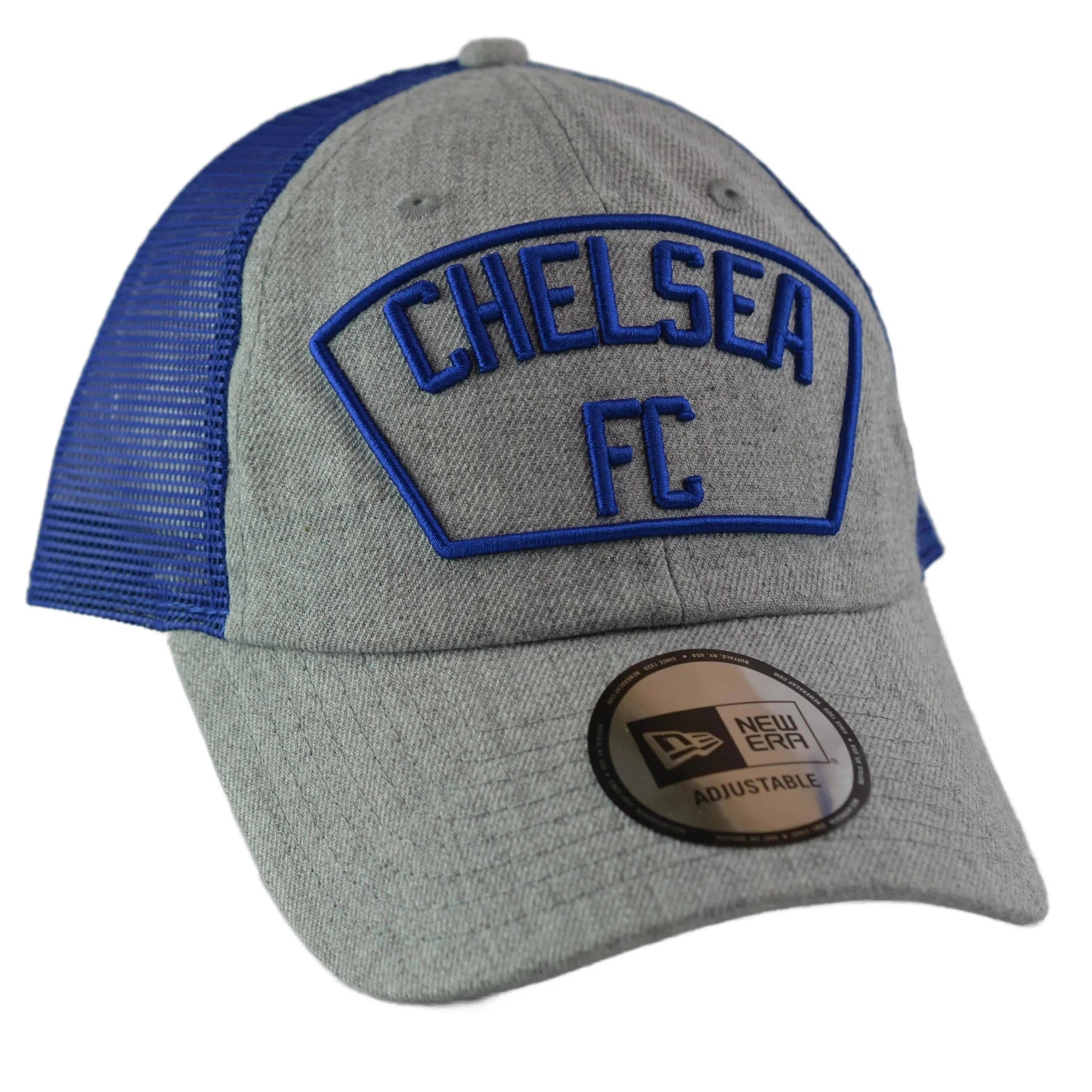 Chelsea FC Soccer Euro Premier League New Era Blue & Gray Trucker Hat