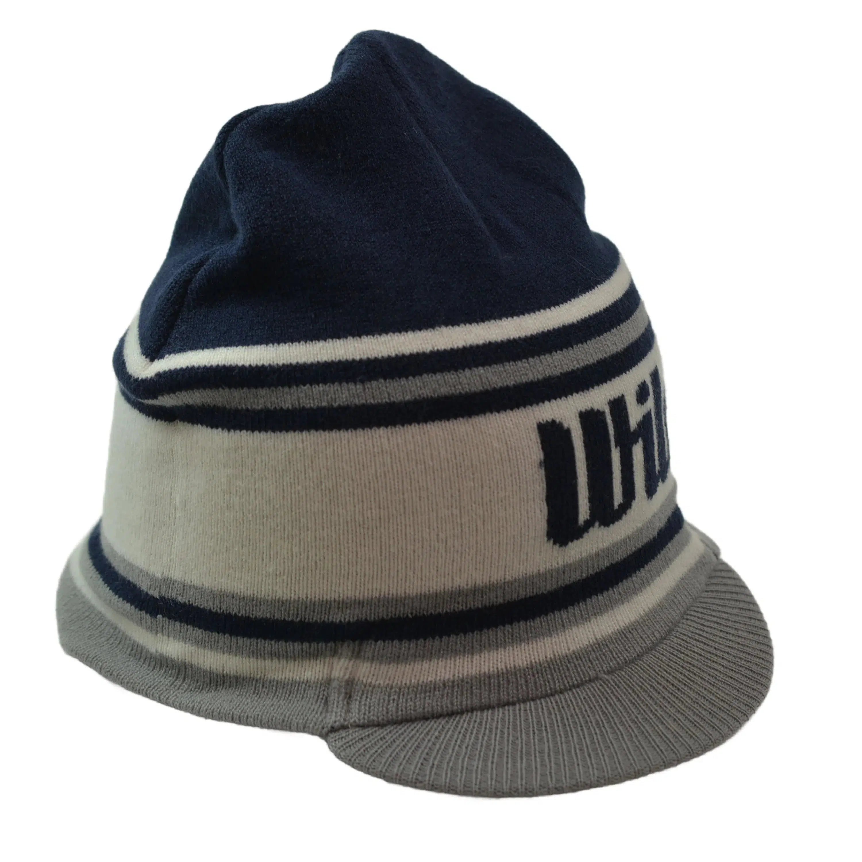 UNH New Hampshire Wildcats NCAA Team Wordmark Knit Billed Beanie Winter Hat