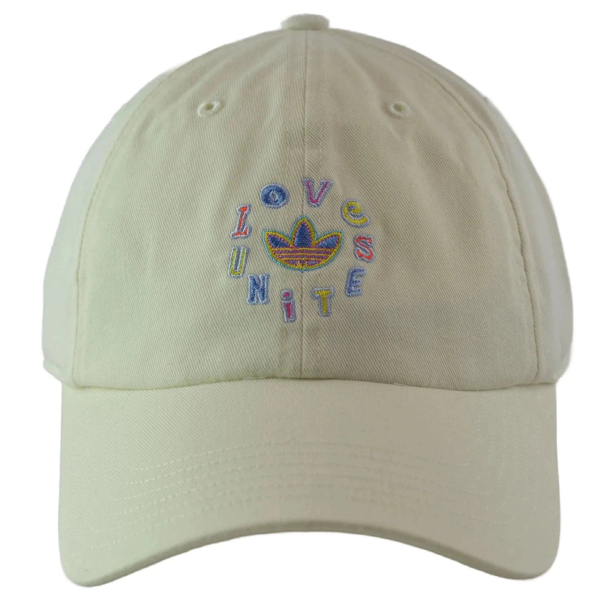 Adidas Originals Love Unites Trefoil Logo Cream Colored Cap Adjustable Hat