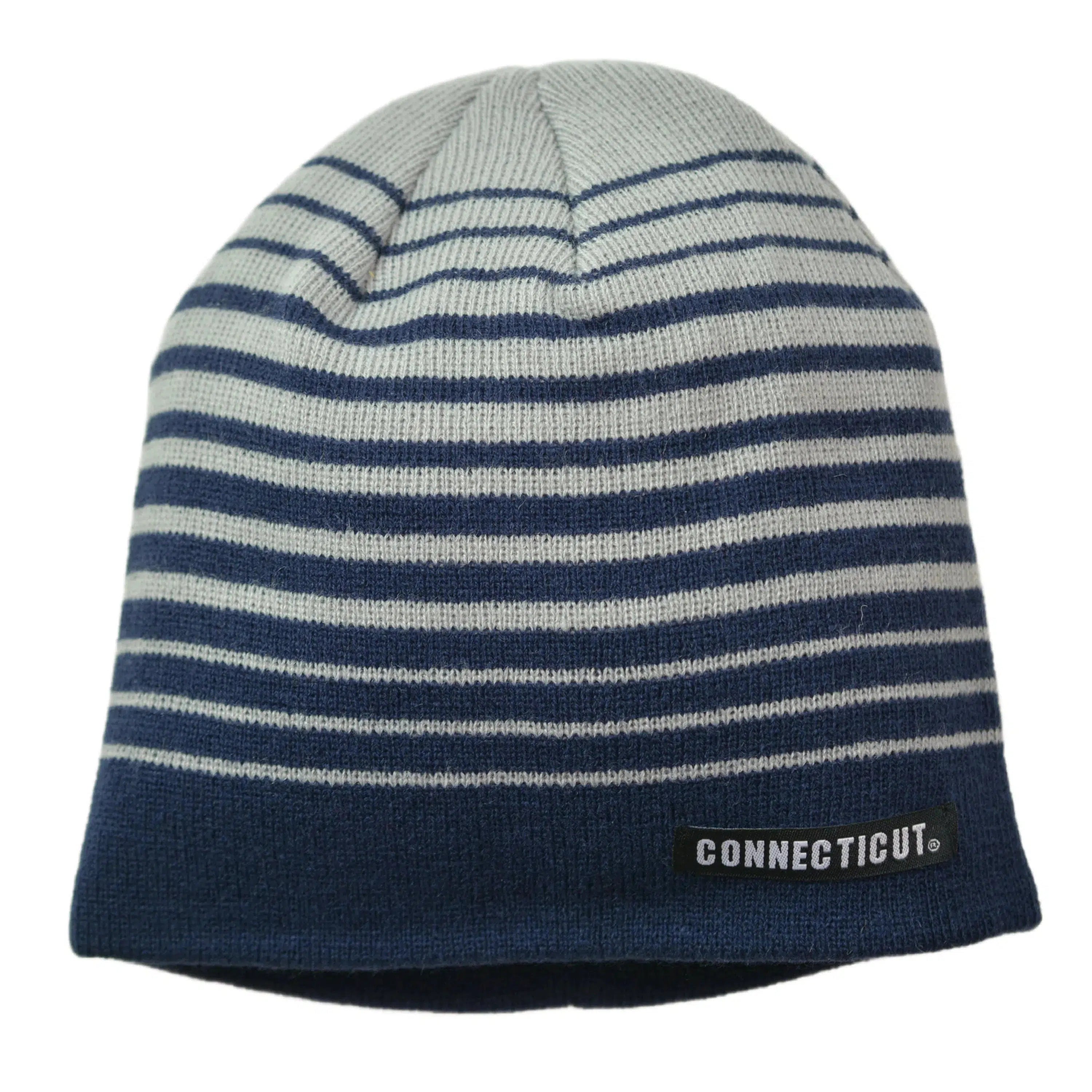 Connecticut, UConn Huskies NCAA Team Wordmark Knit Striped Beanie Winter Hat