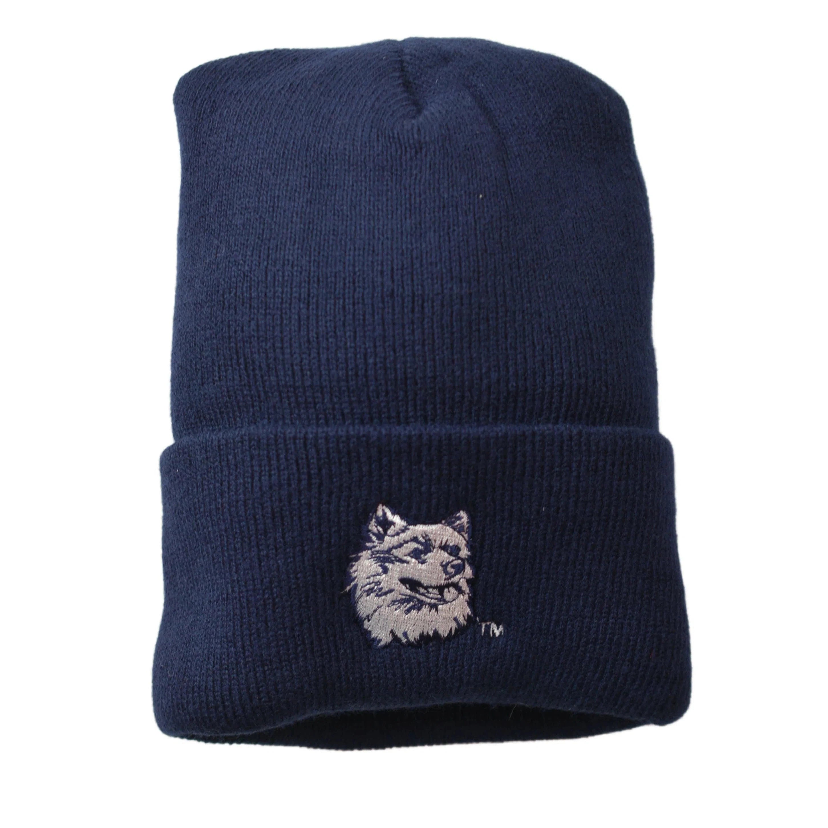 UConn Huskies Coliseum NCAA Team Logo Cuffed Knit Navy Beanie Winter Hat