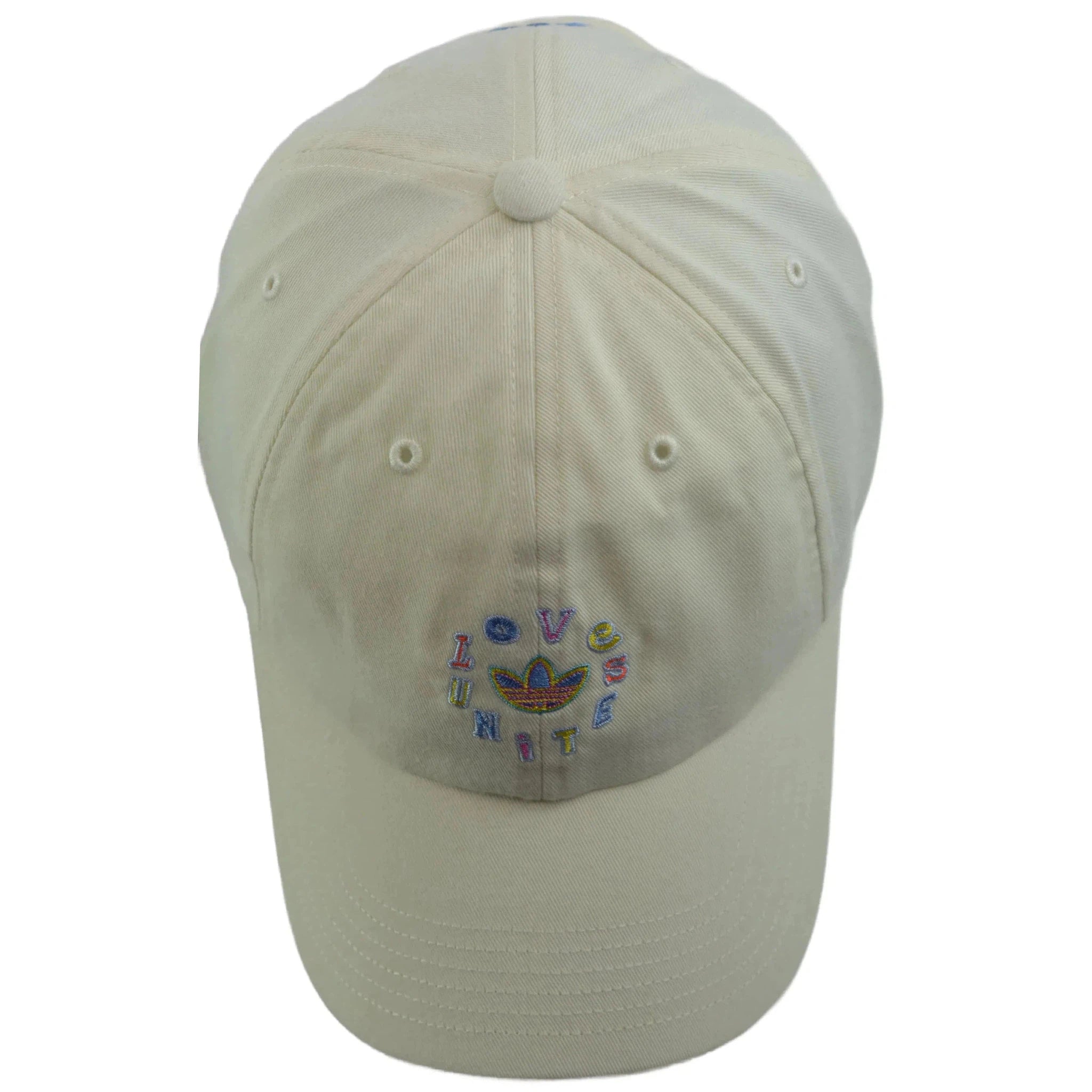 Adidas Originals Love Unites Trefoil Logo Cream Colored Cap Adjustable Hat