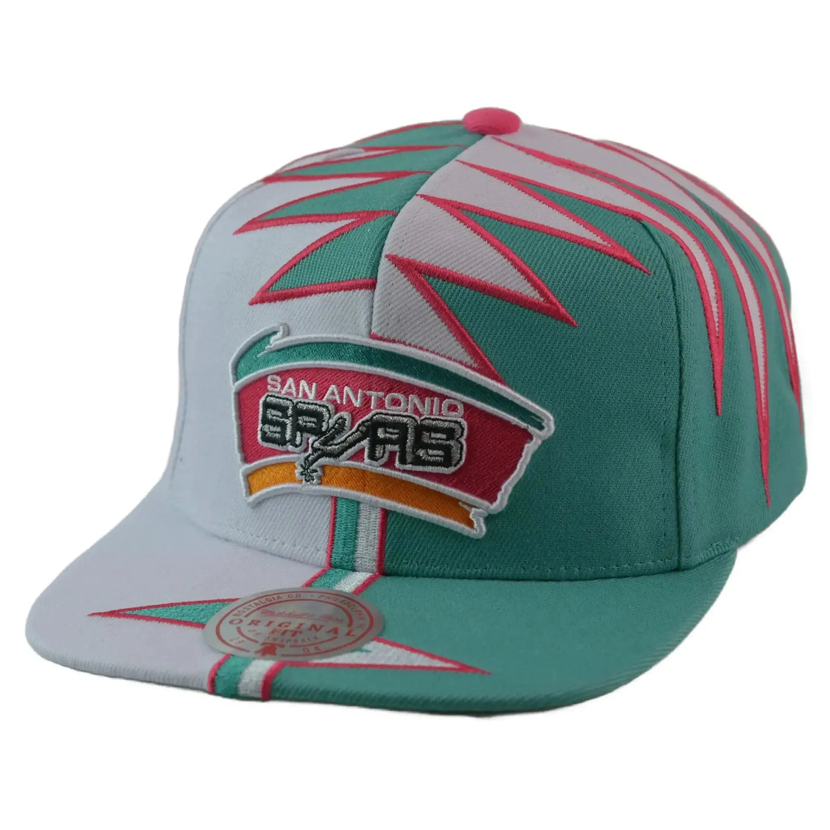 San Antonio Spurs NBA Shockwave Men's Snapback Hat by Mitchell & Ness