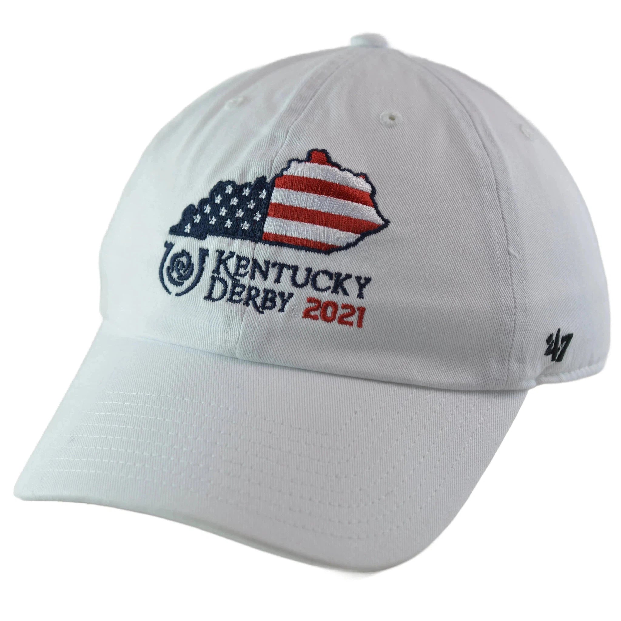 Kentucky Derby Churchill Downs Statesman Flag White Clean Up Relaxed Fit Hat by '47