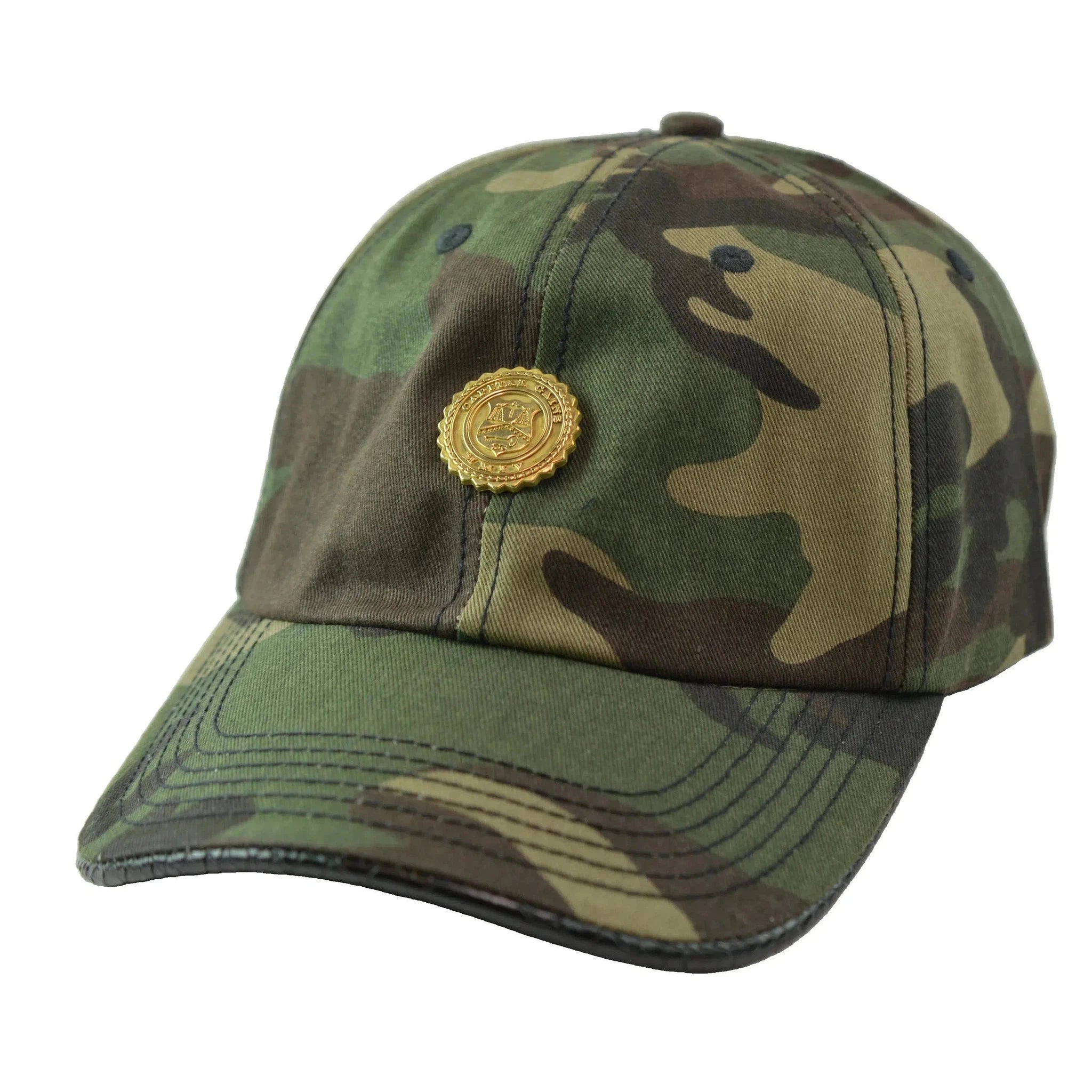 Capital Gains Men's Streetwear Camo Dad Hat with Snakeskin Under Visor Adjustable Cap