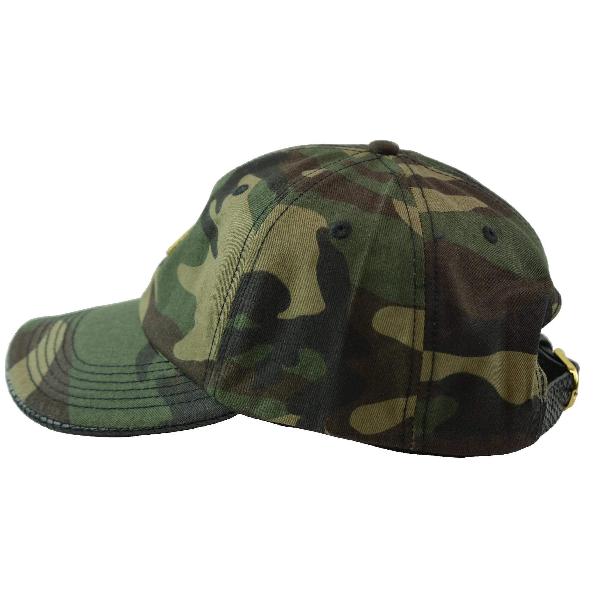 Capital Gains Men's Streetwear Camo Dad Hat with Snakeskin Under Visor Adjustable Cap