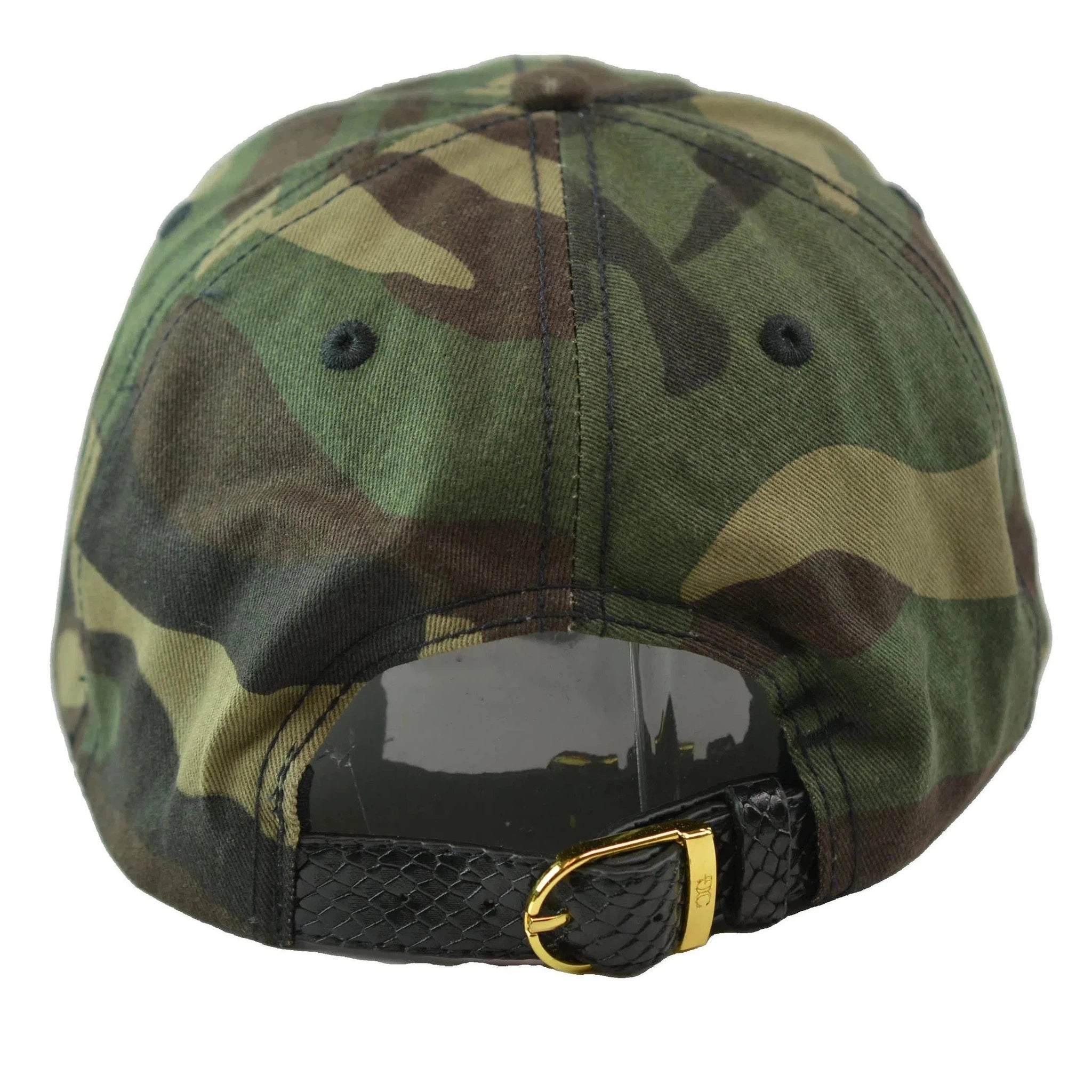 Capital Gains Men's Streetwear Camo Dad Hat with Snakeskin Under Visor Adjustable Cap