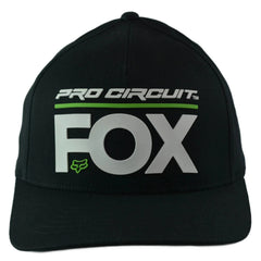 FOX Pro Circuit Logo Men’s Moto Racing L/XL Flex Fit Black Hat