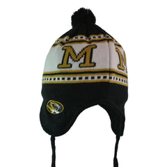 Missouri Tigers '47 Brand NCAA Wampa Knit Beanie Winter Pom Hat with Tassels