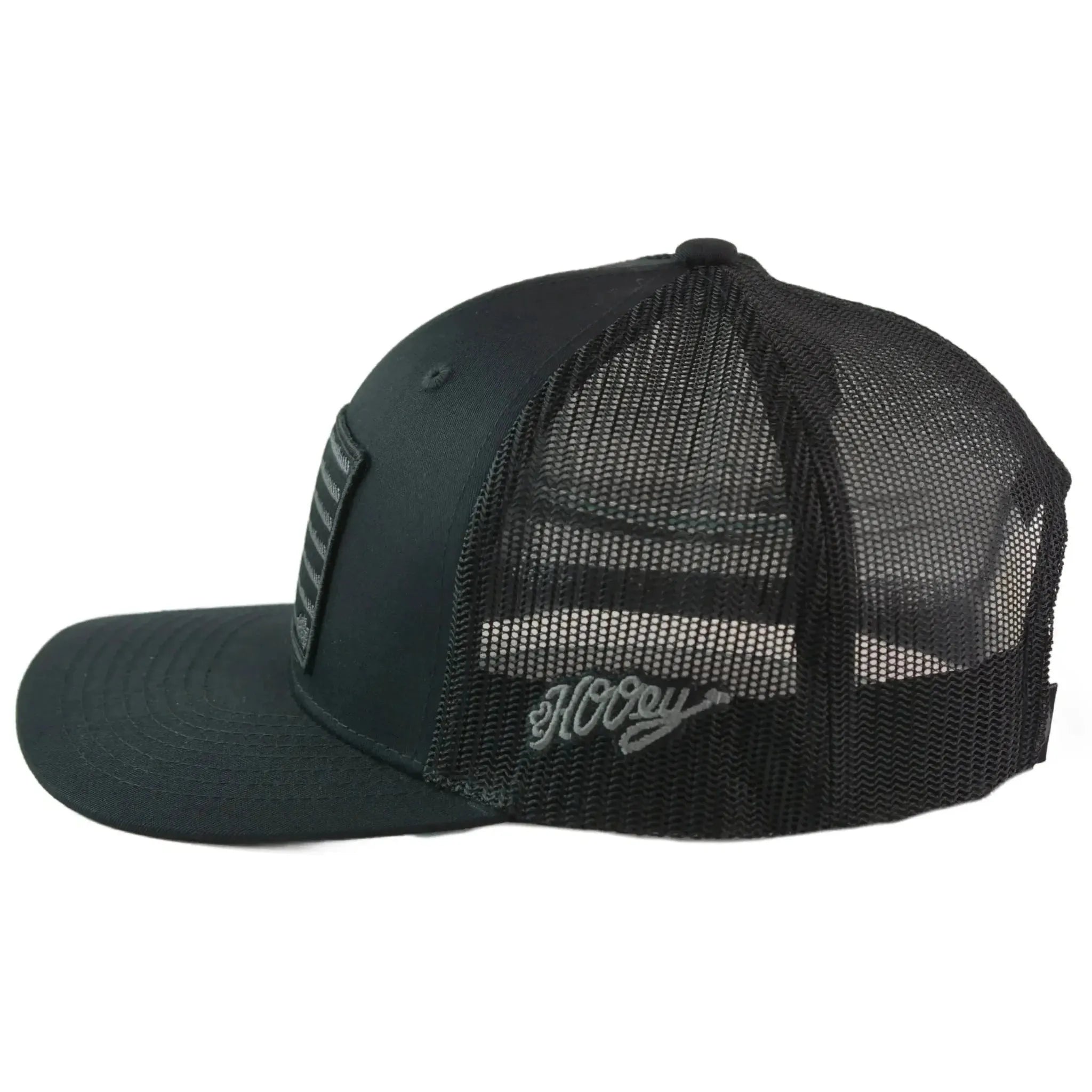 Hooey Liberty Roper Trucker Hat Black Mesh Snapback