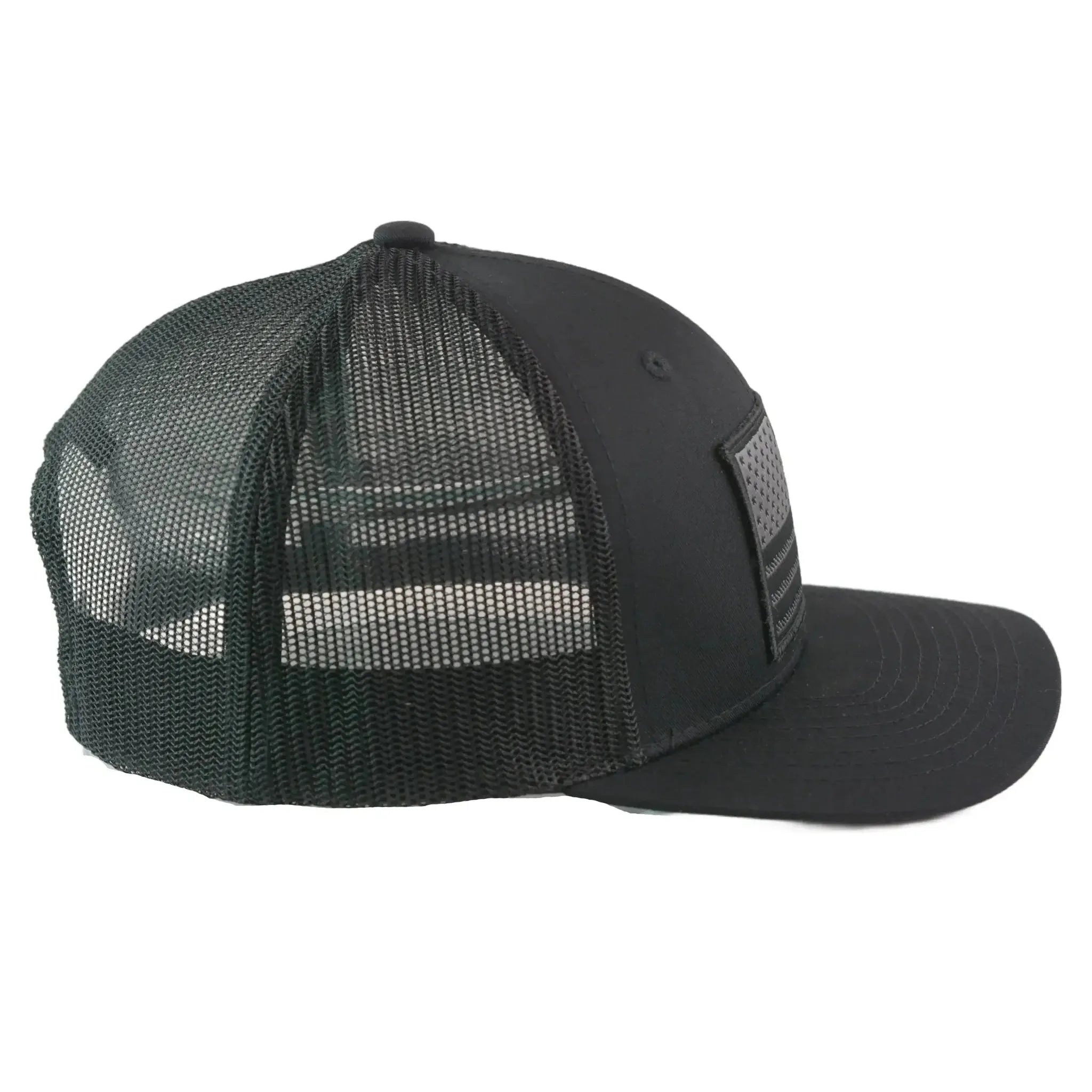 Hooey Liberty Roper Trucker Hat Black Mesh Snapback