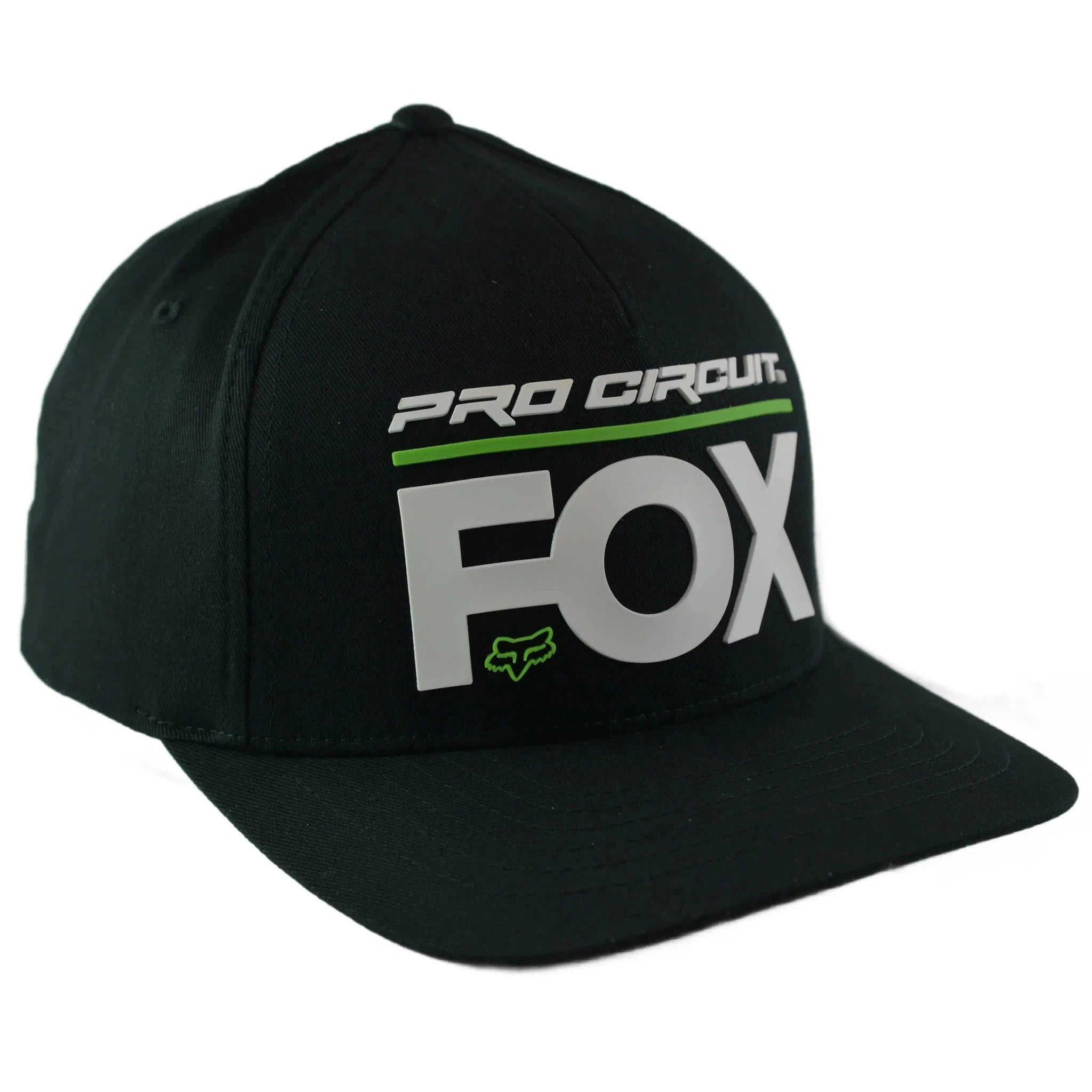 FOX Pro Circuit Logo Men’s Moto Racing L/XL Flex Fit Black Hat