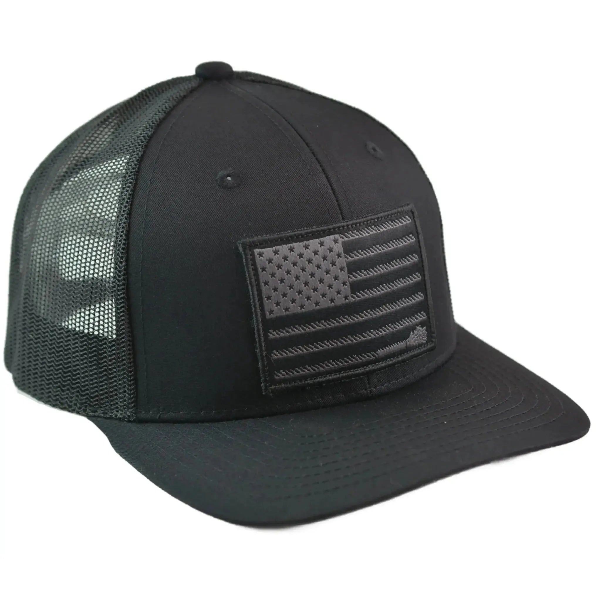 Hooey Liberty Roper Trucker Hat Black Mesh Snapback