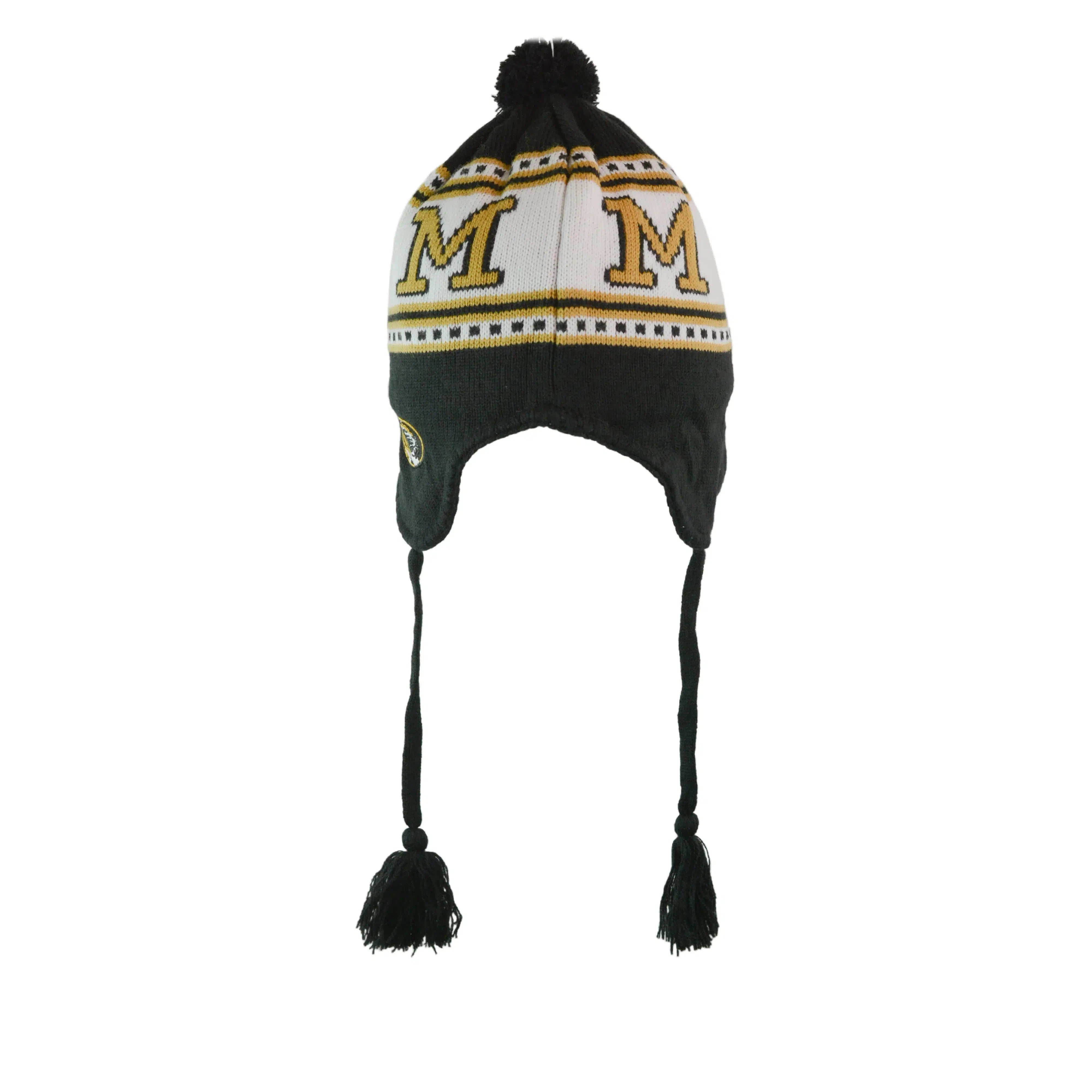 Missouri Tigers '47 Brand NCAA Wampa Knit Beanie Winter Pom Hat with Tassels