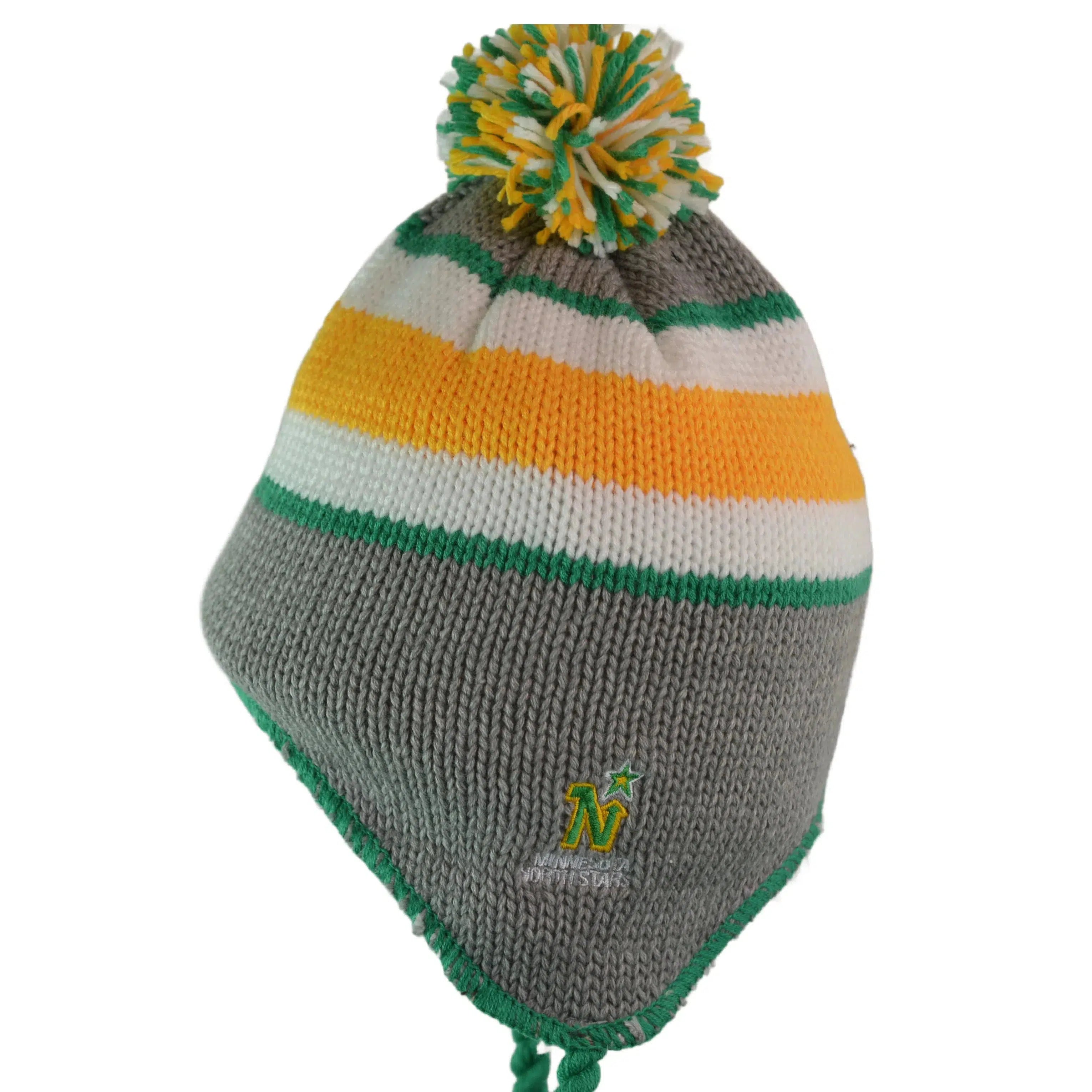 Minnesota North Stars CCM Vintage NHL Hockey Distressed Braided Knit Beanie