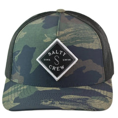 Salty Crew Sealine Camo Trucker Hat Retro Mesh Adjustable Snapback Cap