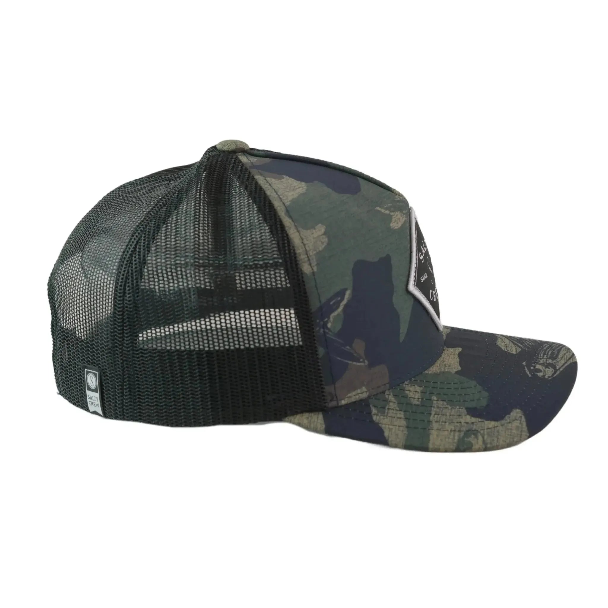 Salty Crew Sealine Camo Trucker Hat Retro Mesh Adjustable Snapback Cap
