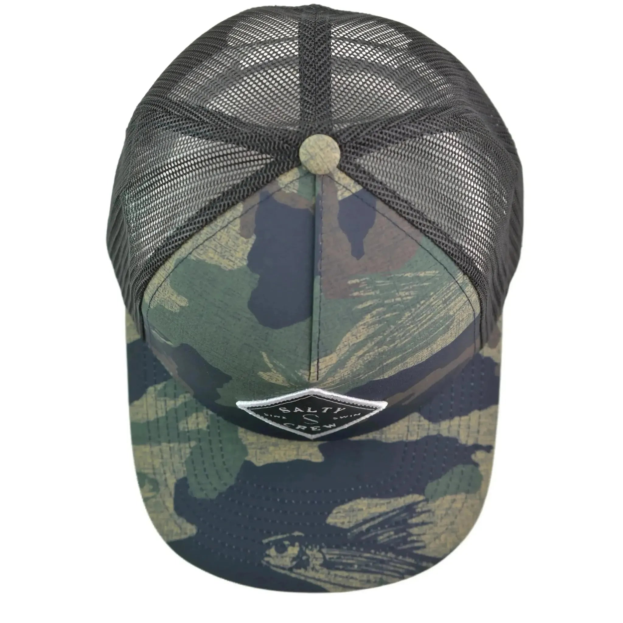 Salty Crew Sealine Camo Trucker Hat Retro Mesh Adjustable Snapback Cap