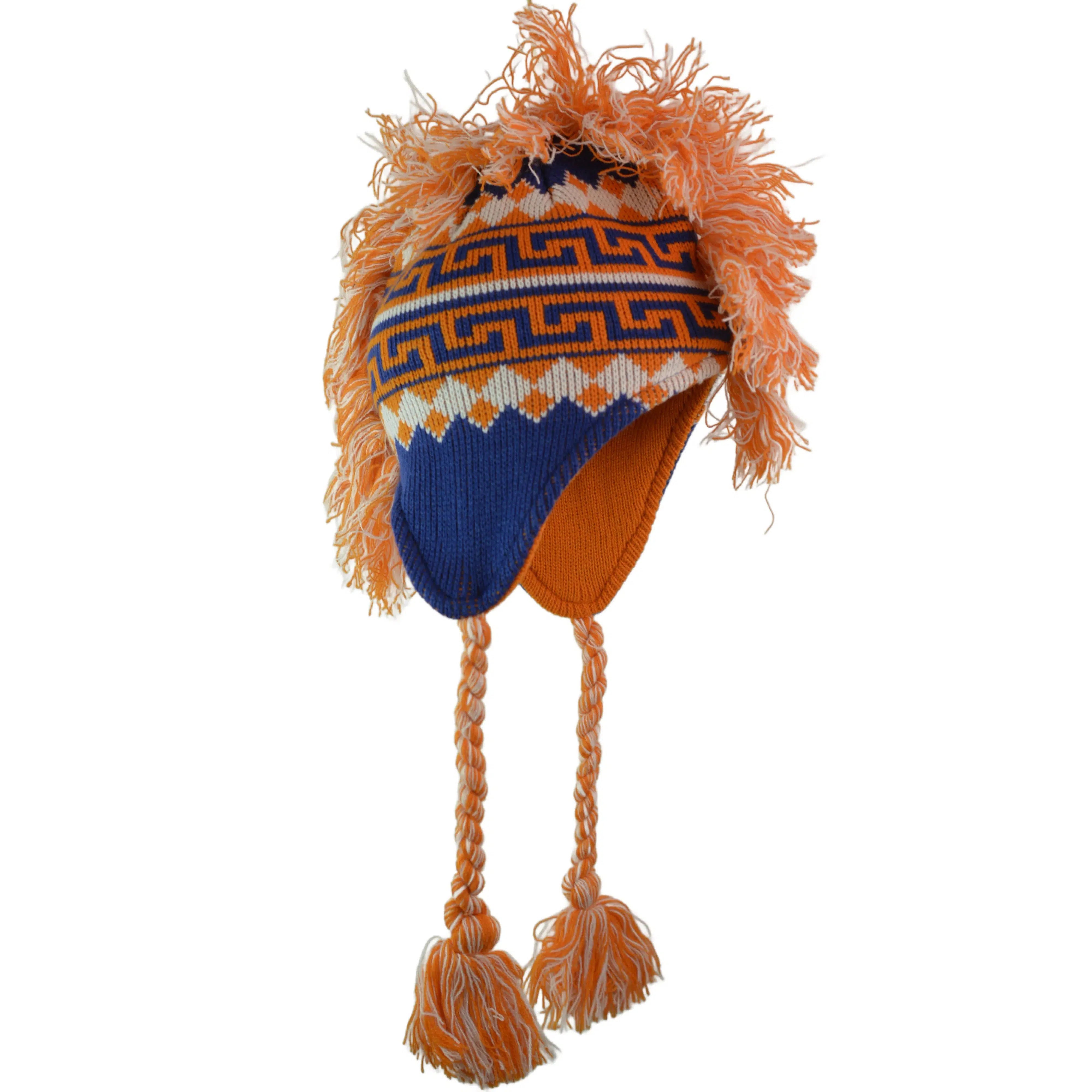 Illinois Fighting Illini NCAA Mohawk-Style Team Color Winter Beanie