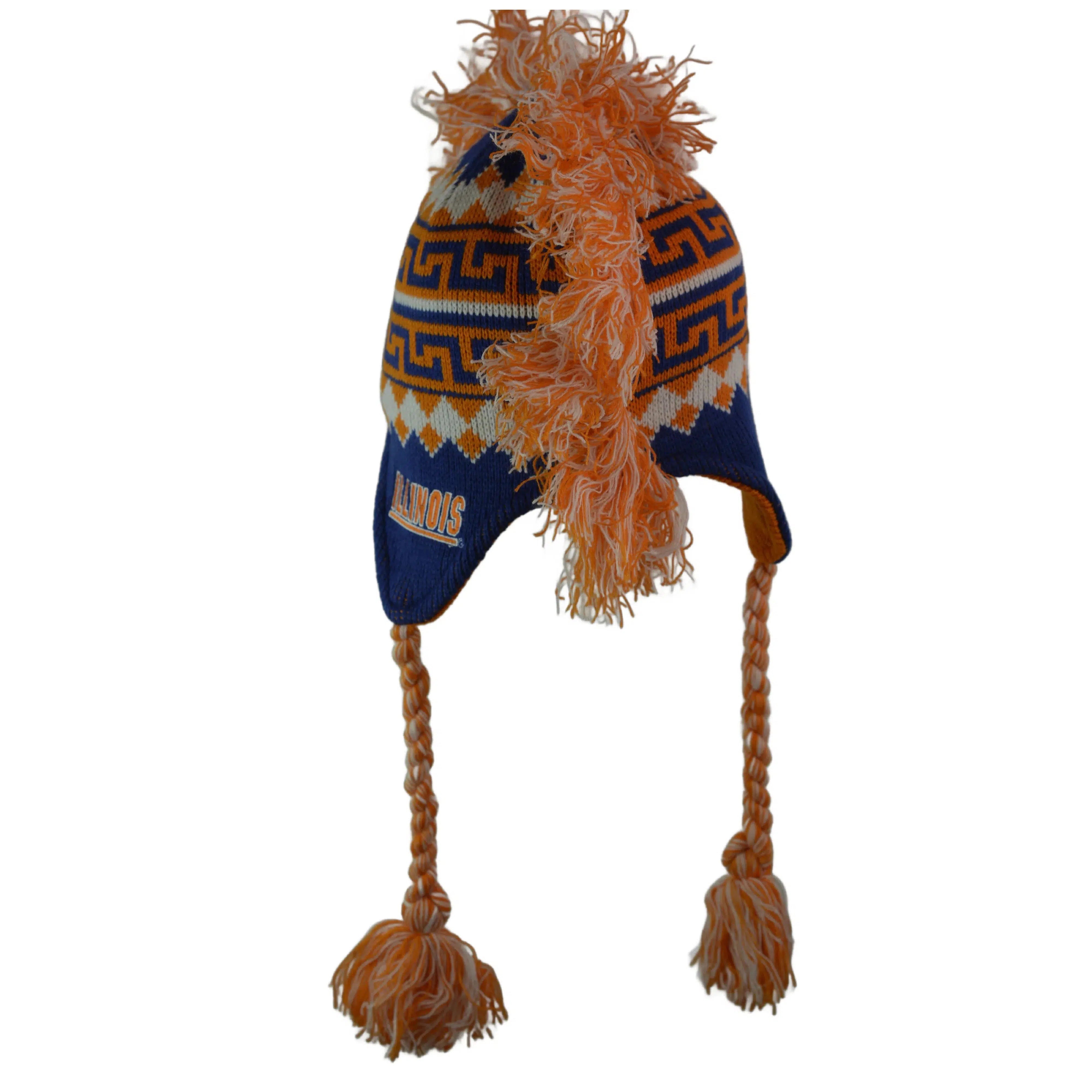 Illinois Fighting Illini NCAA Mohawk-Style Team Color Winter Beanie