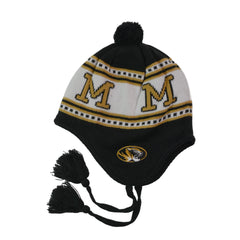 Missouri Tigers '47 Brand NCAA Wampa Knit Beanie Winter Pom Hat with Tassels