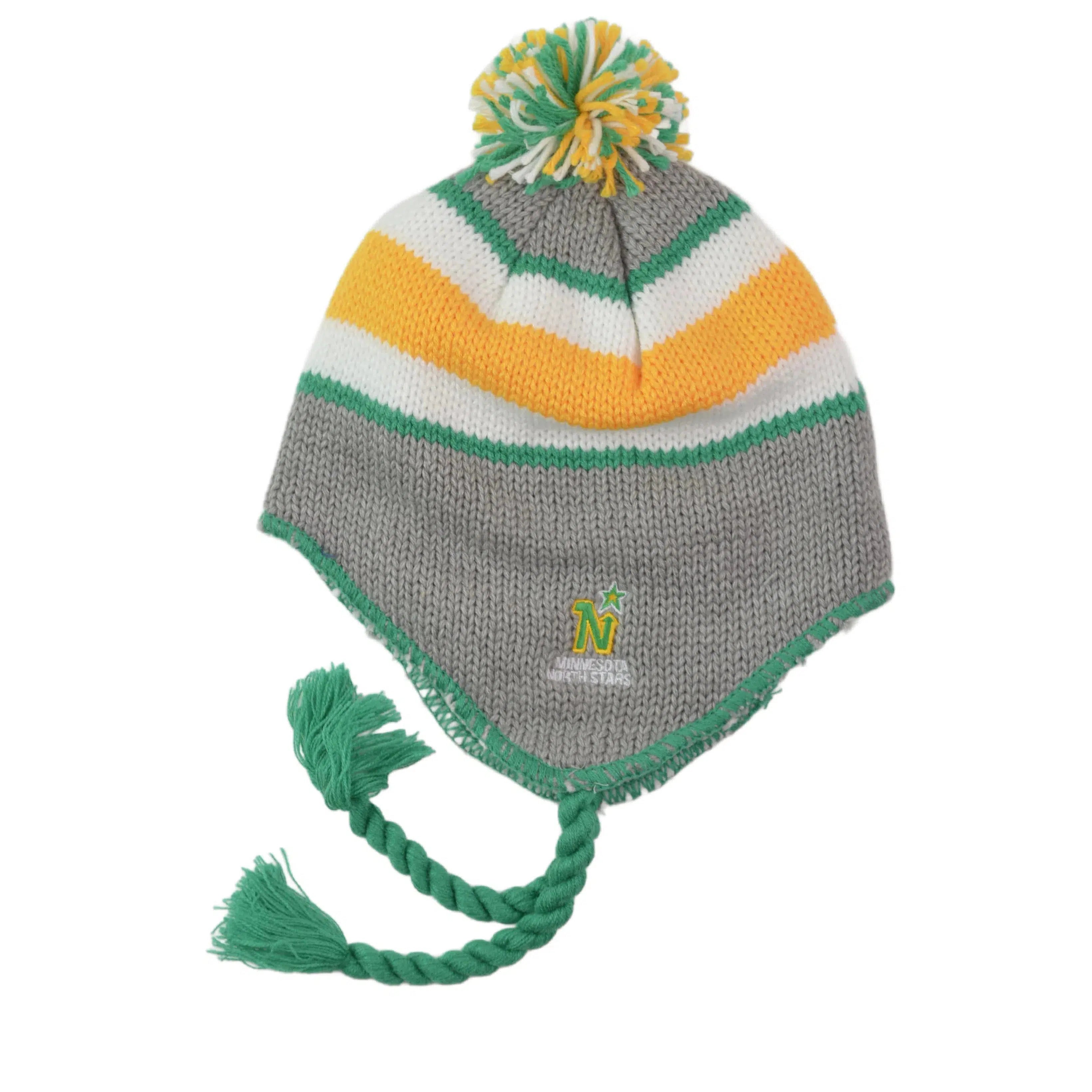 Minnesota North Stars CCM Vintage NHL Hockey Distressed Braided Knit Beanie