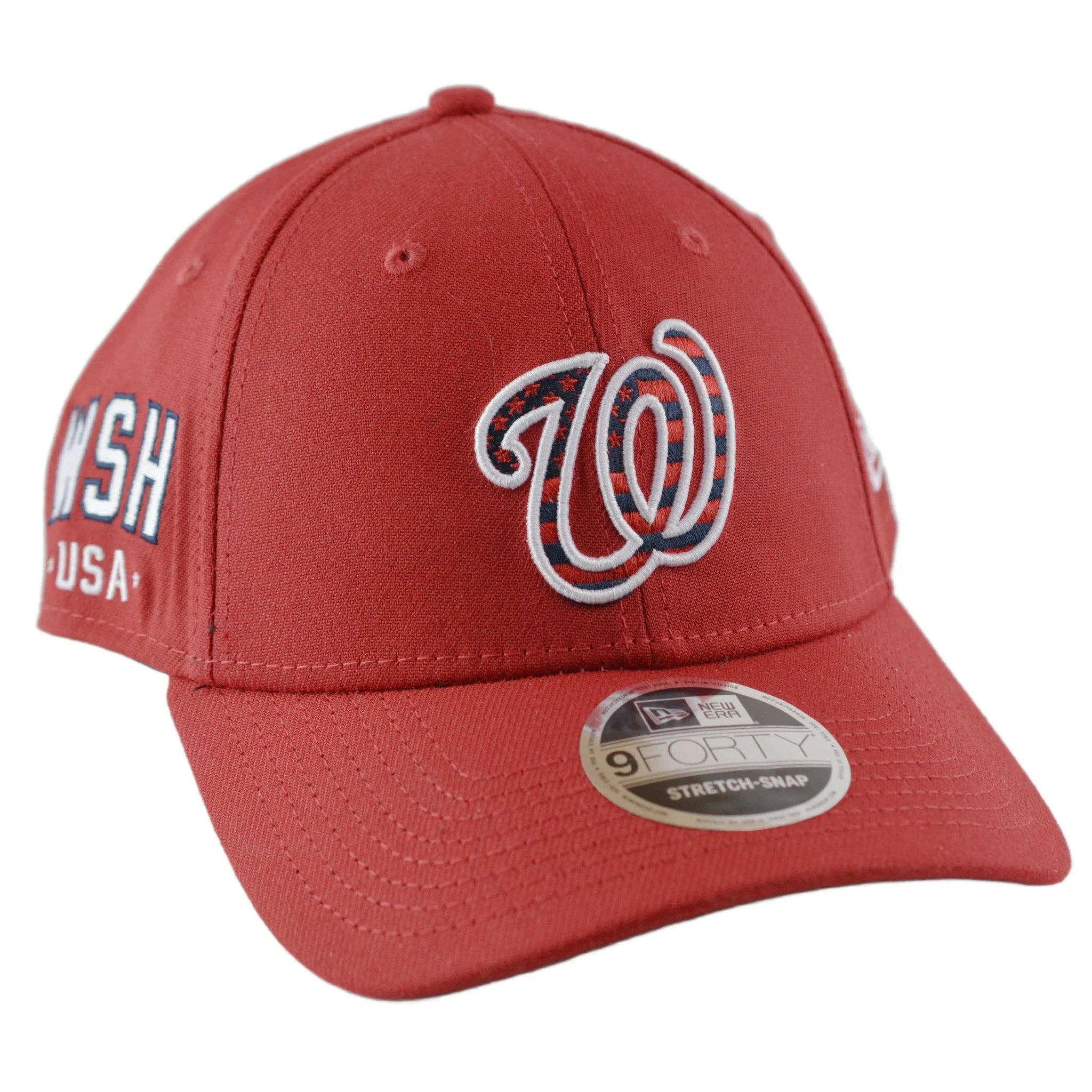 Washington Nationals 9FORTY Stretch Snap MLB July 4th Red Baseball Hat by New Era