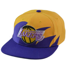 Los Angeles Lakers Mitchell & Ness Sharktooth Snapback Hat – NBA Classic