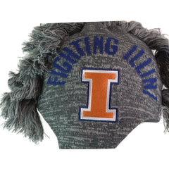 Illinois Fighting Illini NCAA Mohawk-Style Gray Winter Beanie