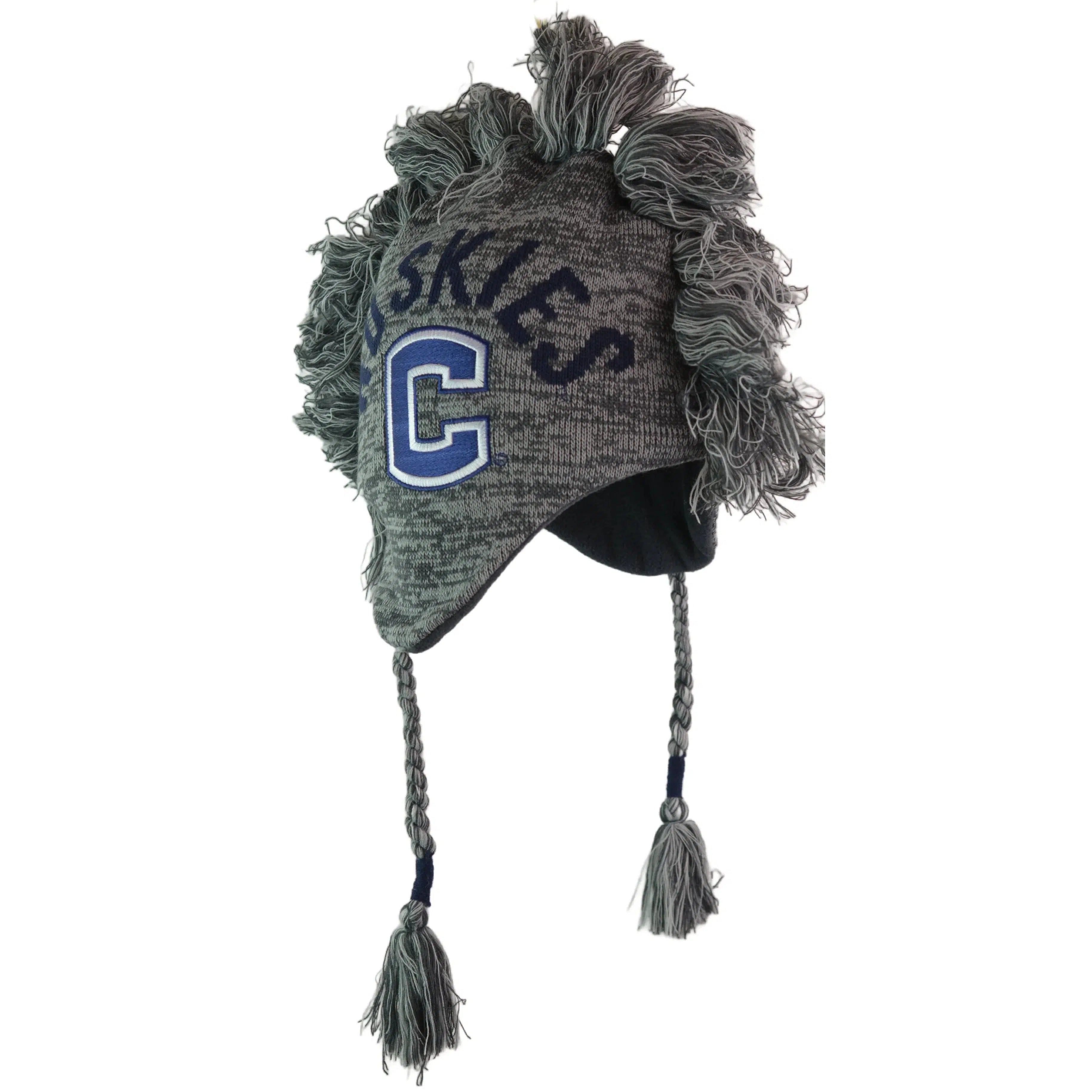 Connecticut UConn Huskies NCAA Mohawk-Style Gray Winter Beanie