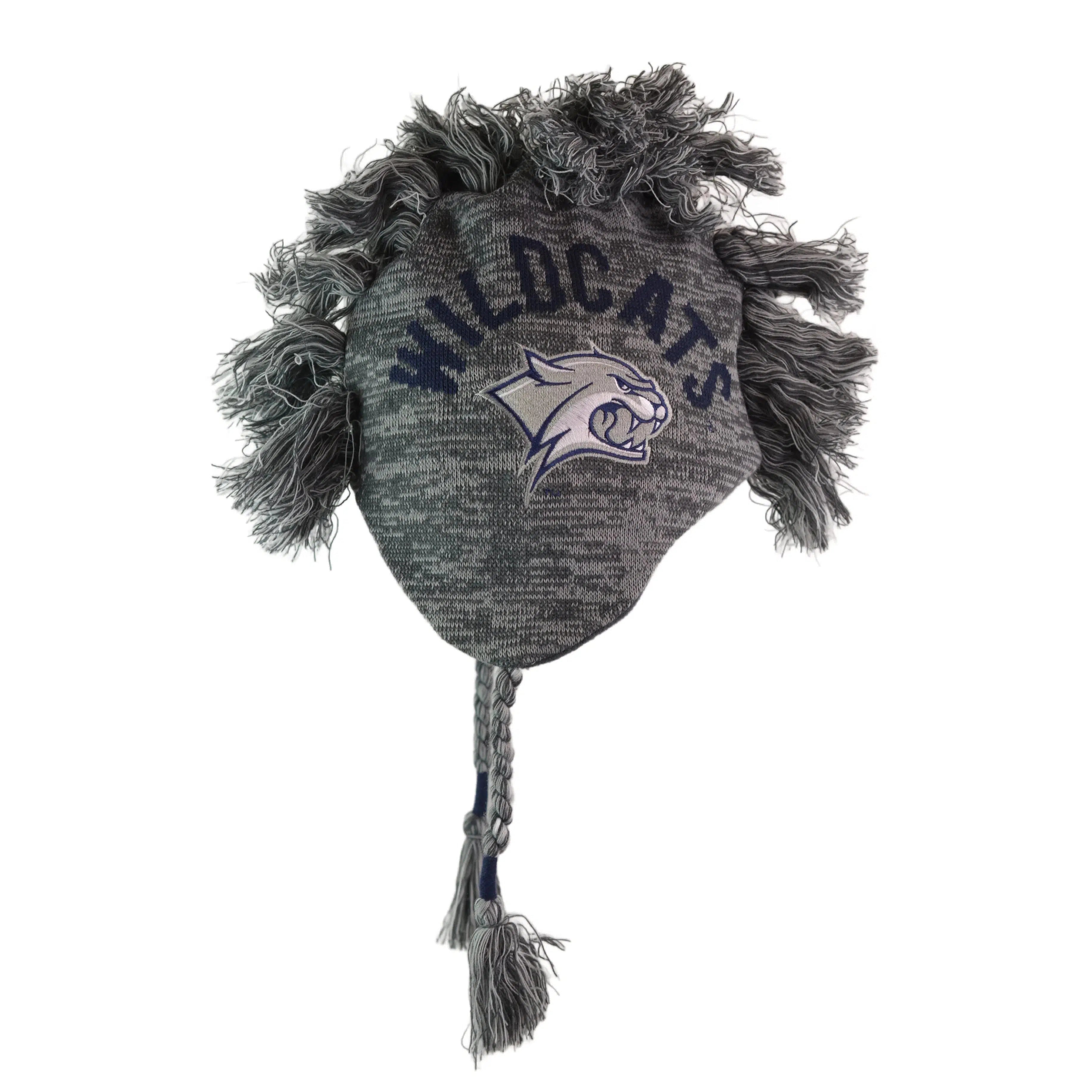 UNH New Hampshire Wildcats NCAA Mohawk-Style Gray Winter Beanie