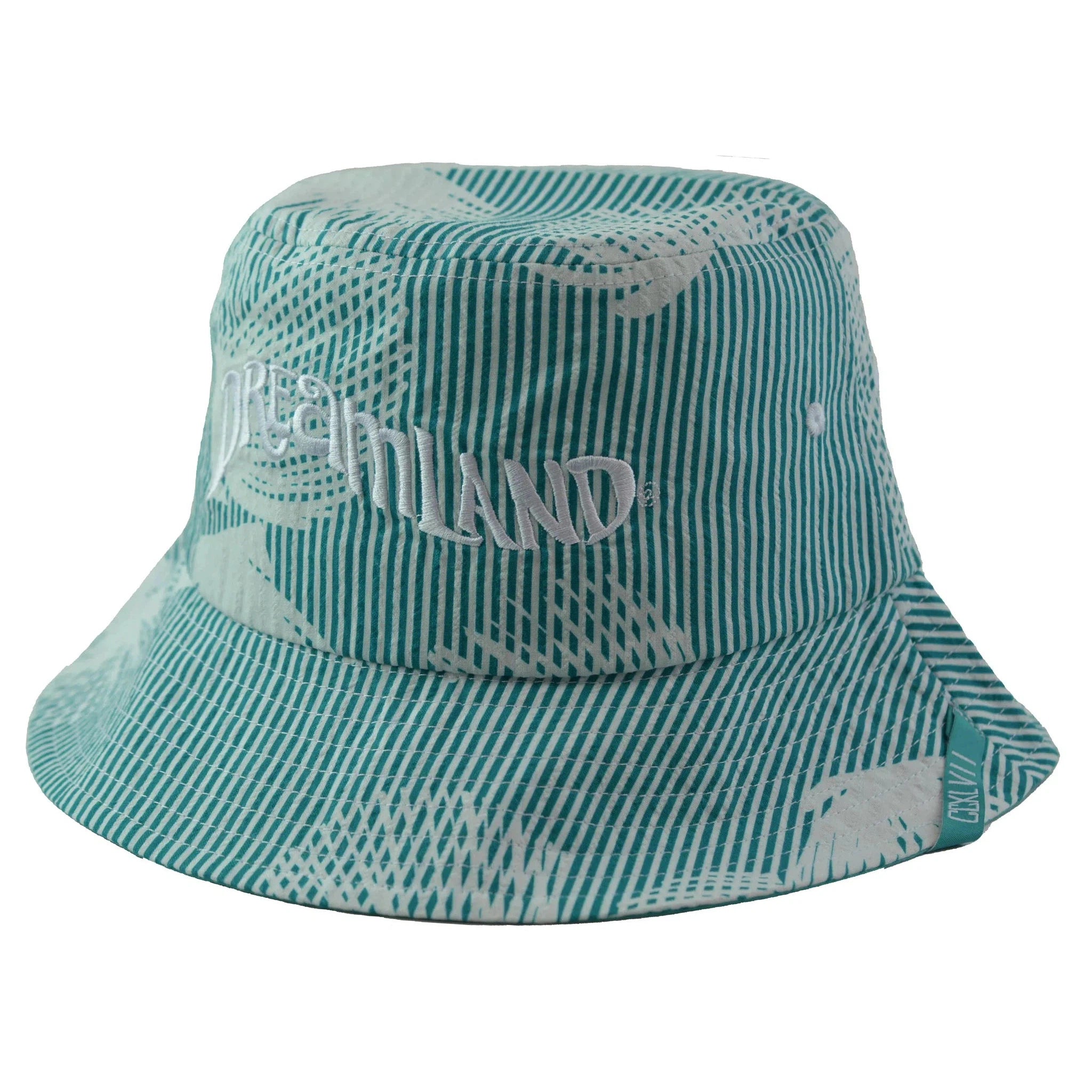 Dreamland Aqua Floral Bucket Style Fishing Cap Bucket Hat