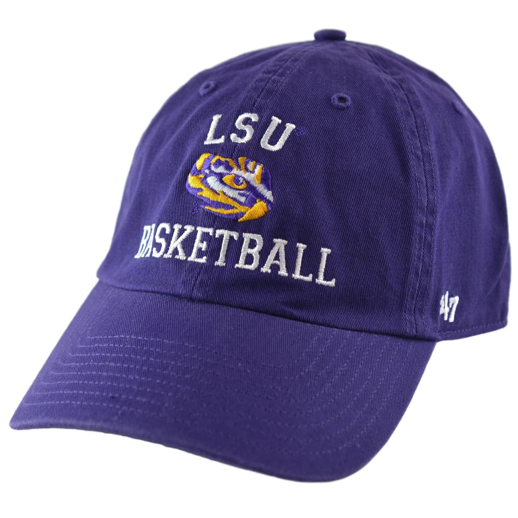 LSU Tigers Basketball NCAA Team Clean Up Adjustable Purple Hat by '47