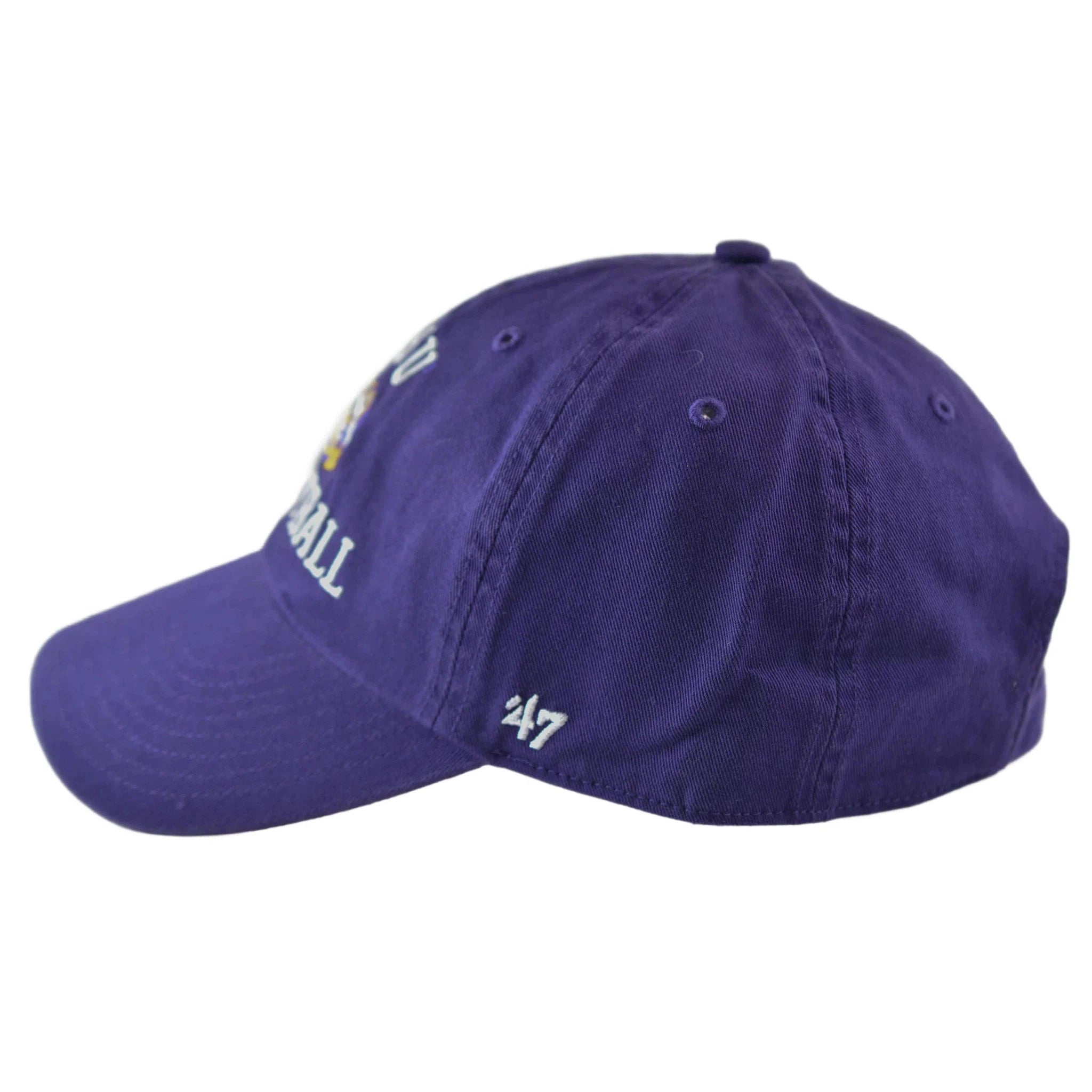 LSU Tigers Basketball NCAA Team Clean Up Adjustable Purple Hat by '47