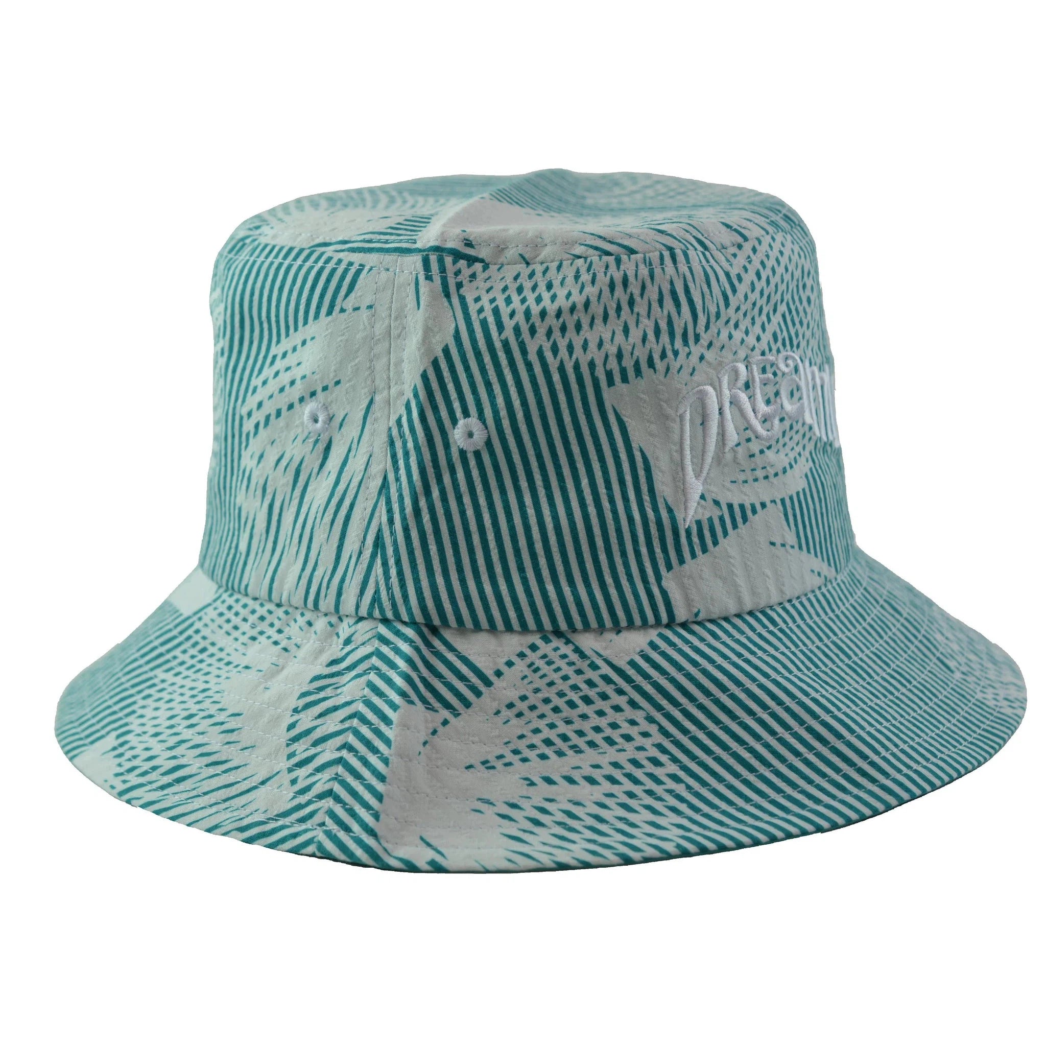 Dreamland Aqua Floral Bucket Style Fishing Cap Bucket Hat