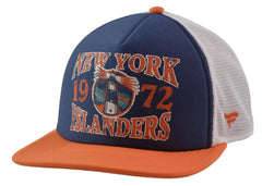 New York Islanders Fanatics NHL Heritage Team Foam Trucker Hat – Blue & Orange