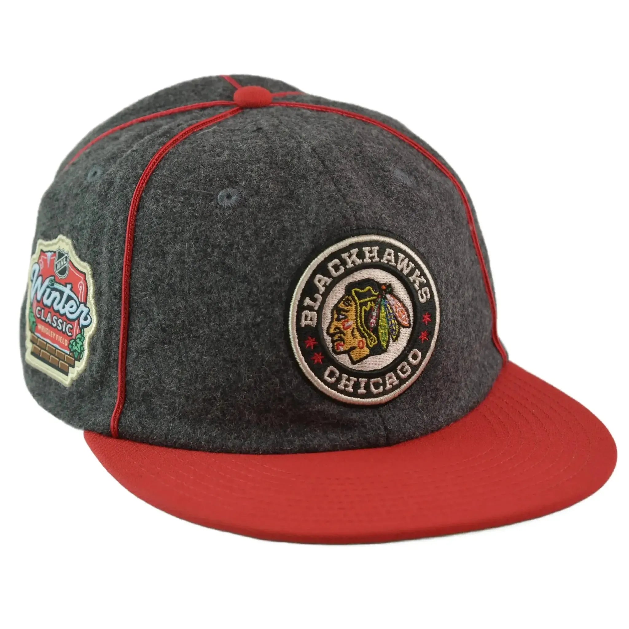 Fanatics Chicago Blackhawks Winter Classic Heather Gray Strap-Back Hat