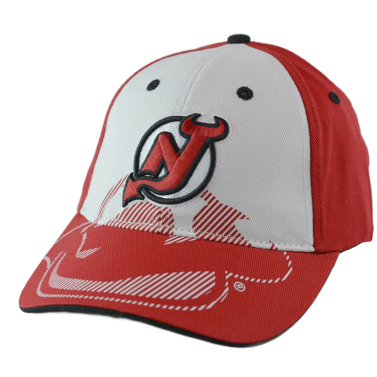 New Jersey Devils Dual NHL Logo Adjustable Men's Hockey Hat by Fan Favorite