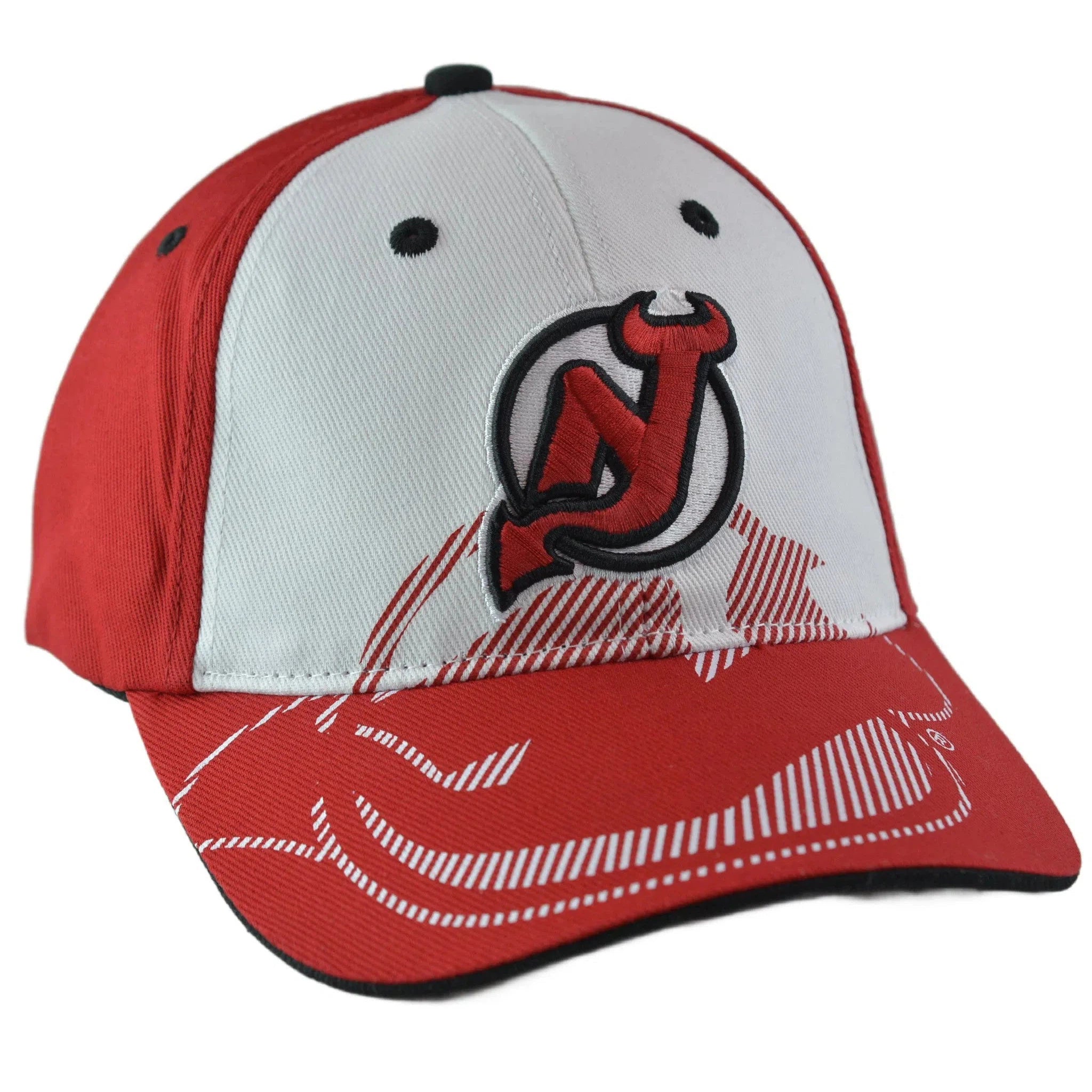 New Jersey Devils Dual NHL Logo Adjustable Men's Hockey Hat by Fan Favorite