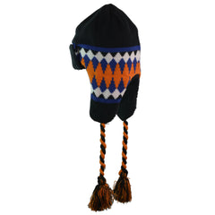 Illinois Fighting Illini Youth NCAA Black Trapper Style Beanie Winter Hat