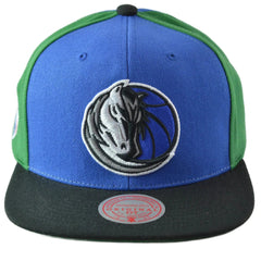 Dallas Mavericks NBA Team Era Pinwheel Men's Snapback Cap, Flat Bill Hat by Mitchell & Ness