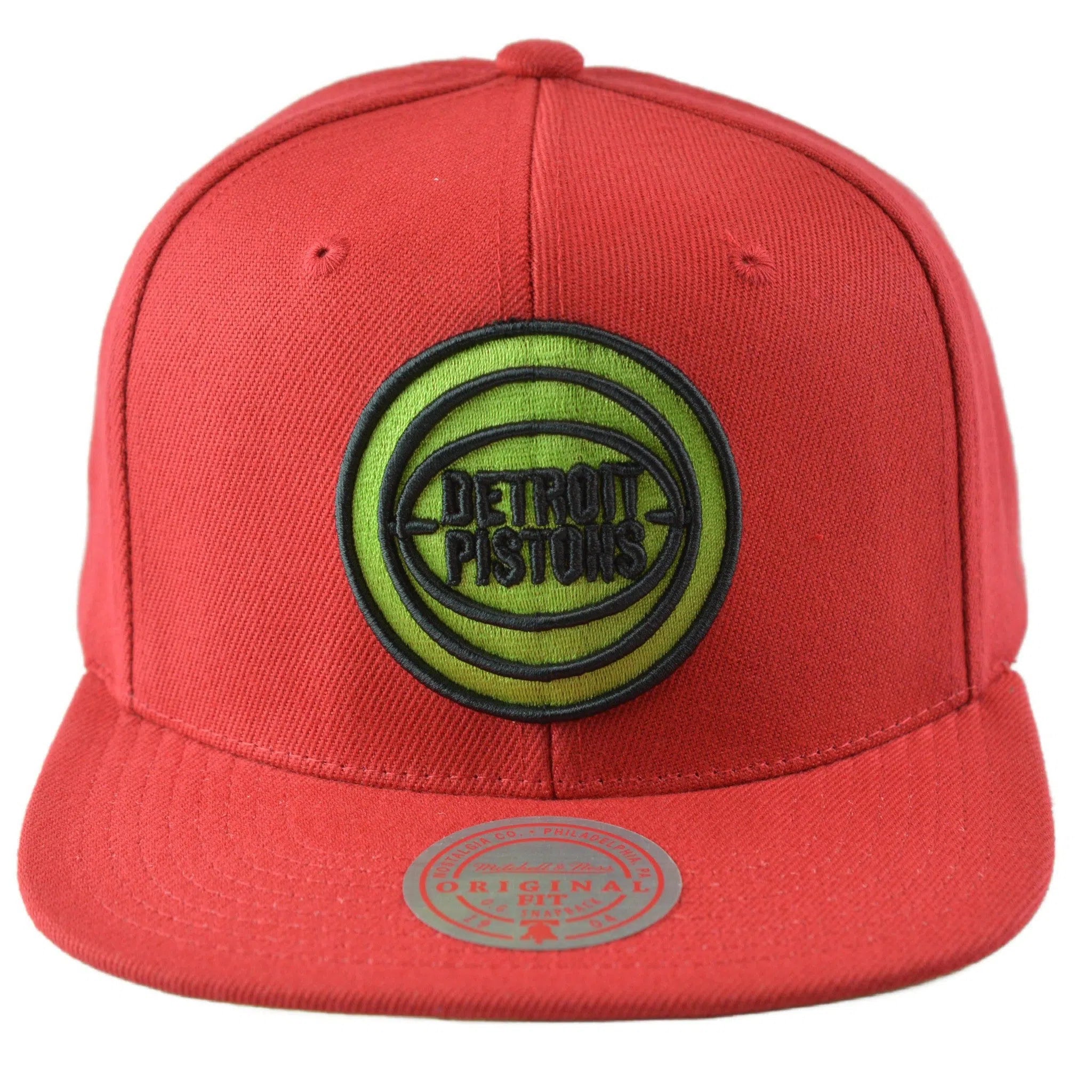 Detroit Pistons NBA Reverse Grinch Men's Basketball Snapback Cap Flat bill Hat by Mitchell & Ness