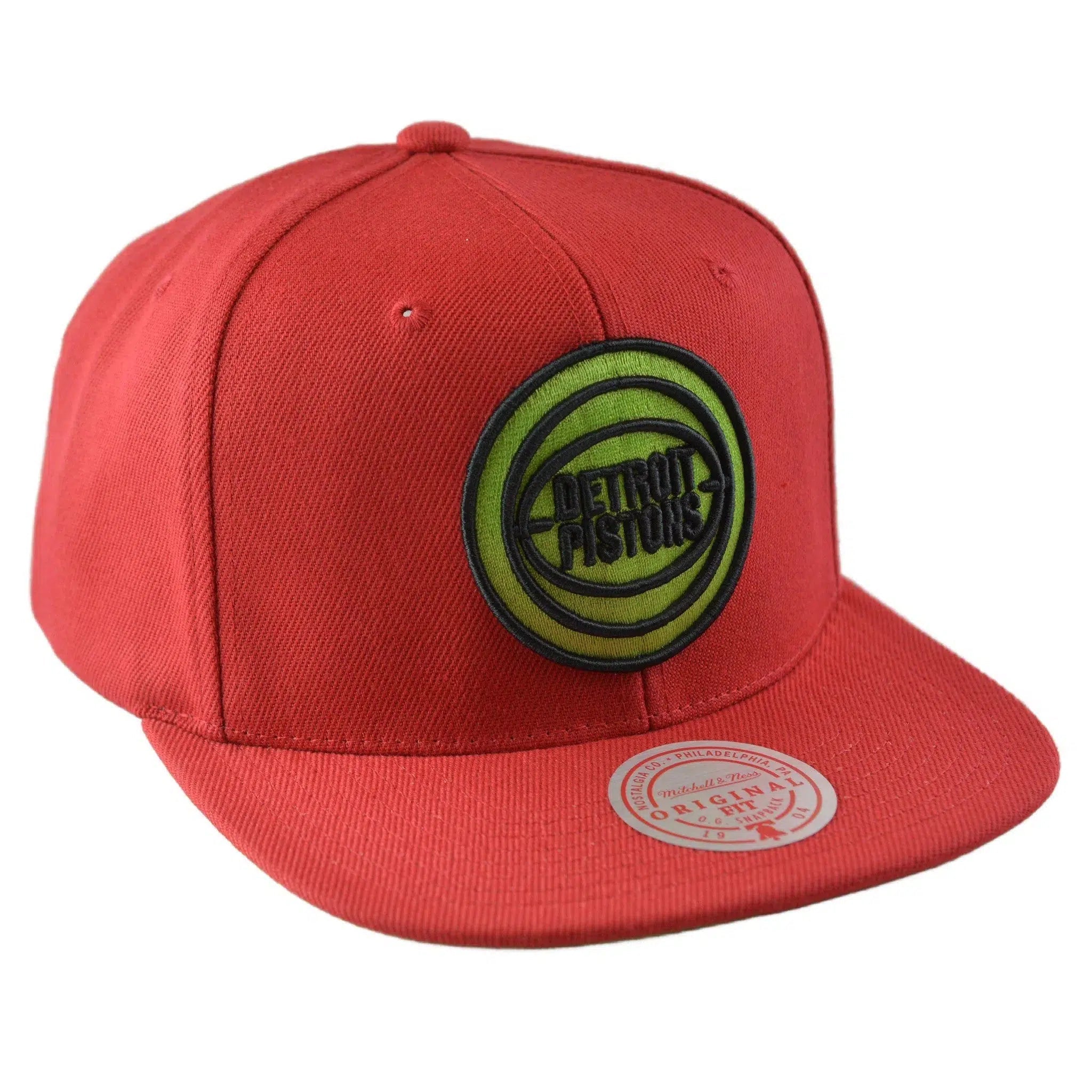 Detroit Pistons NBA Reverse Grinch Men's Basketball Snapback Cap Flat bill Hat by Mitchell & Ness